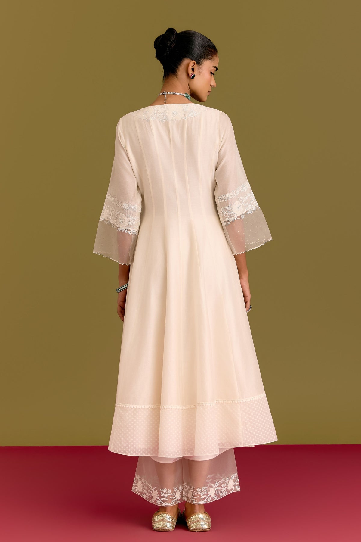 Ivory Anarkali Set