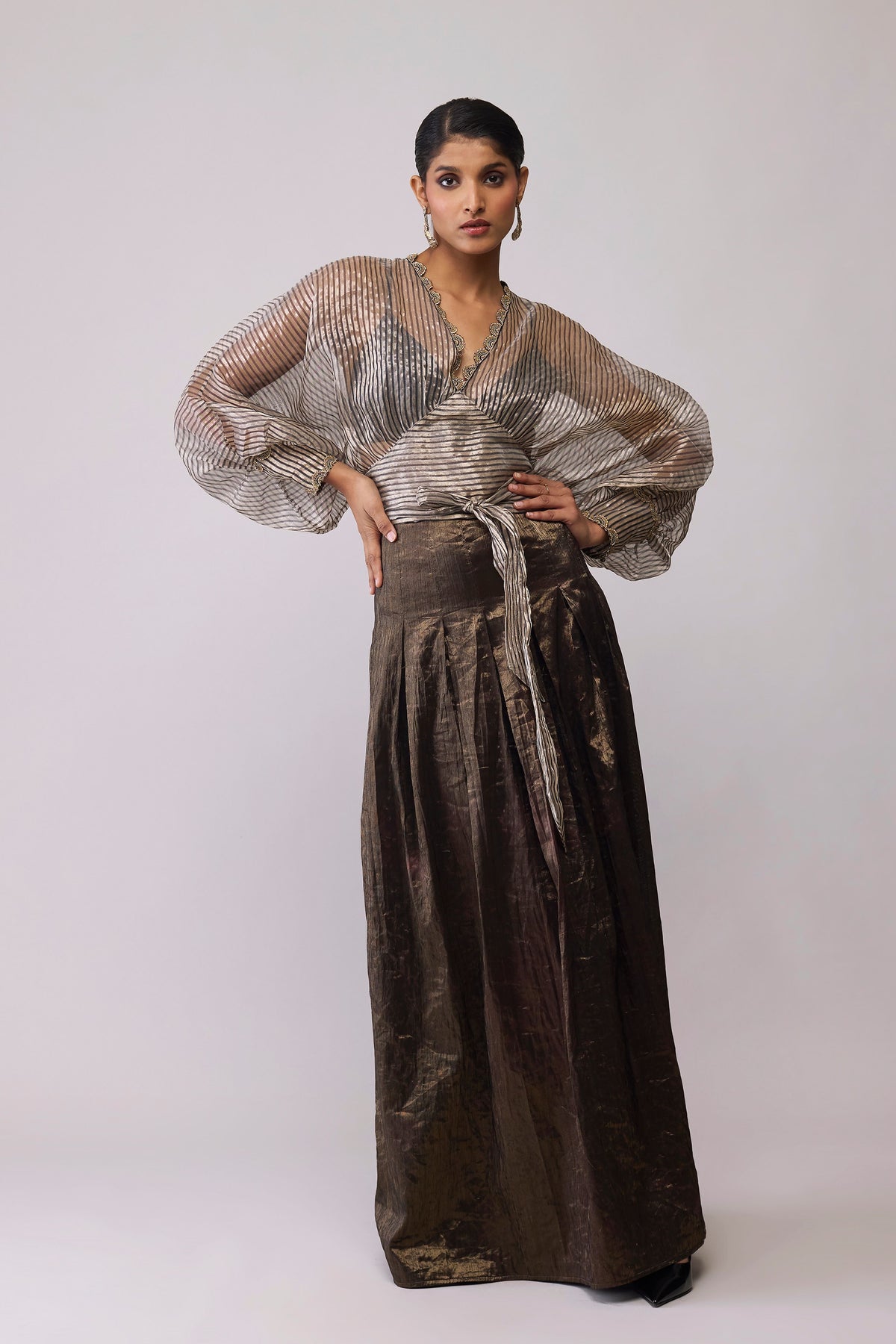 Black Stripe Maria Top