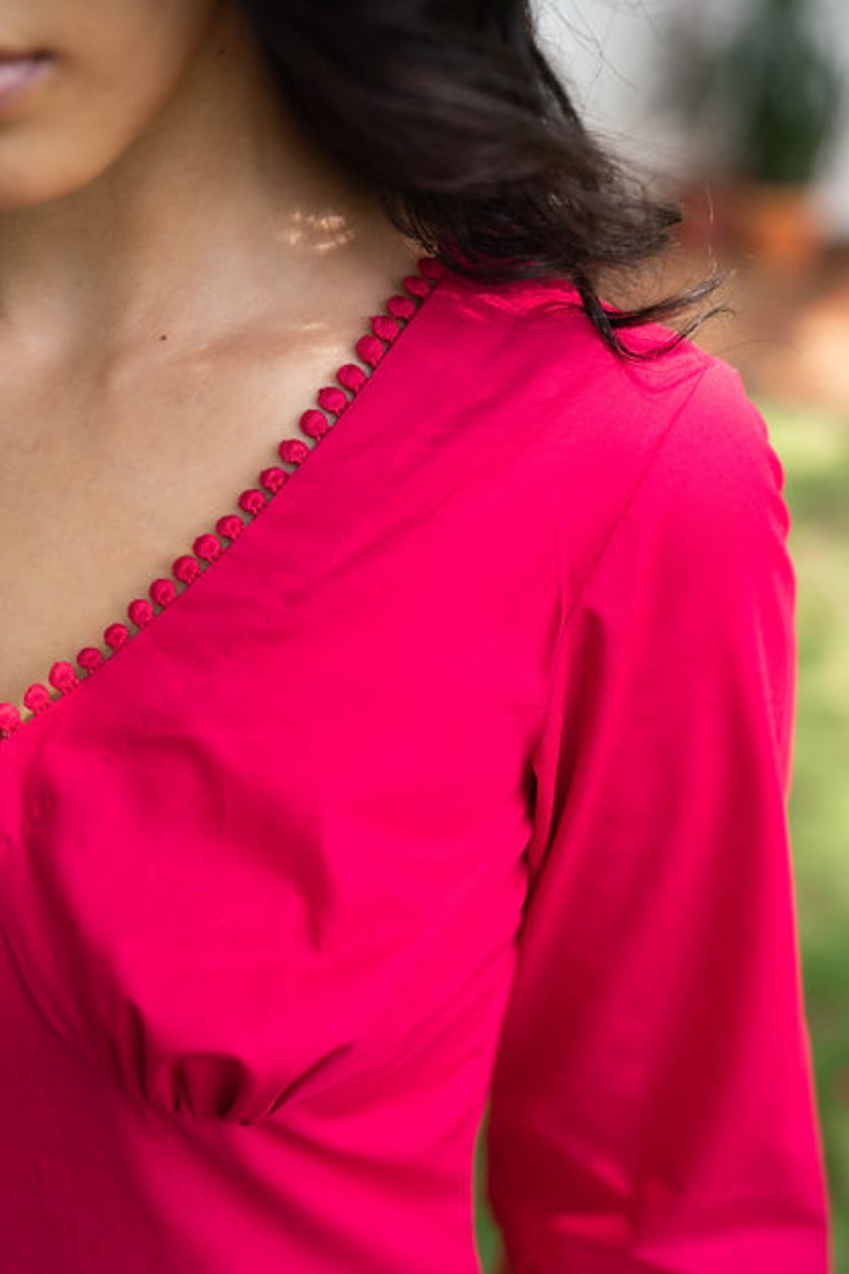 Hot Pink Camelia Dress