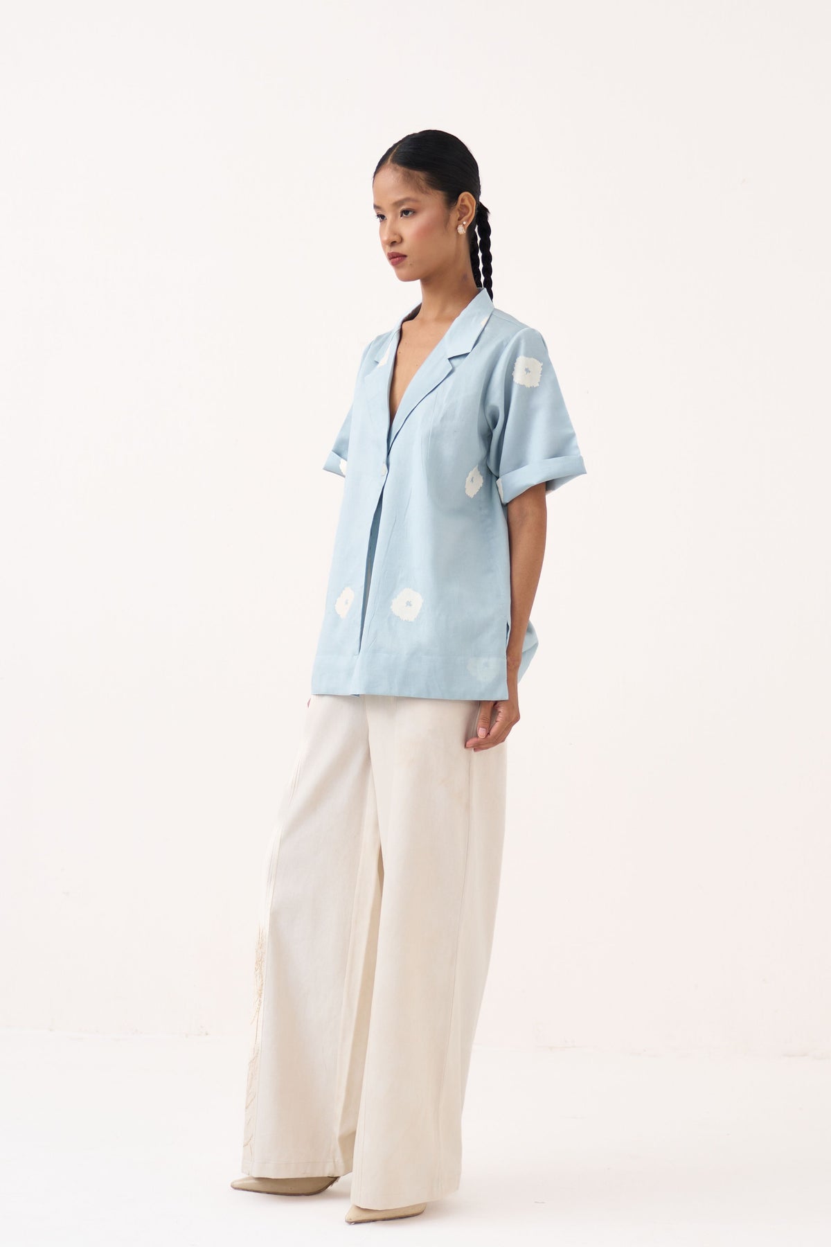 Block Print Blazer Set