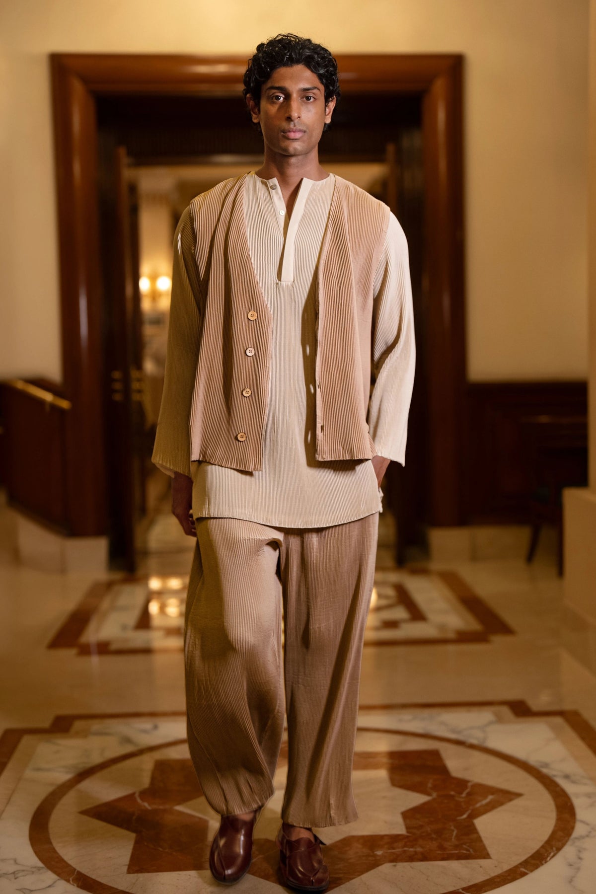 Pleated Bandi Jacket