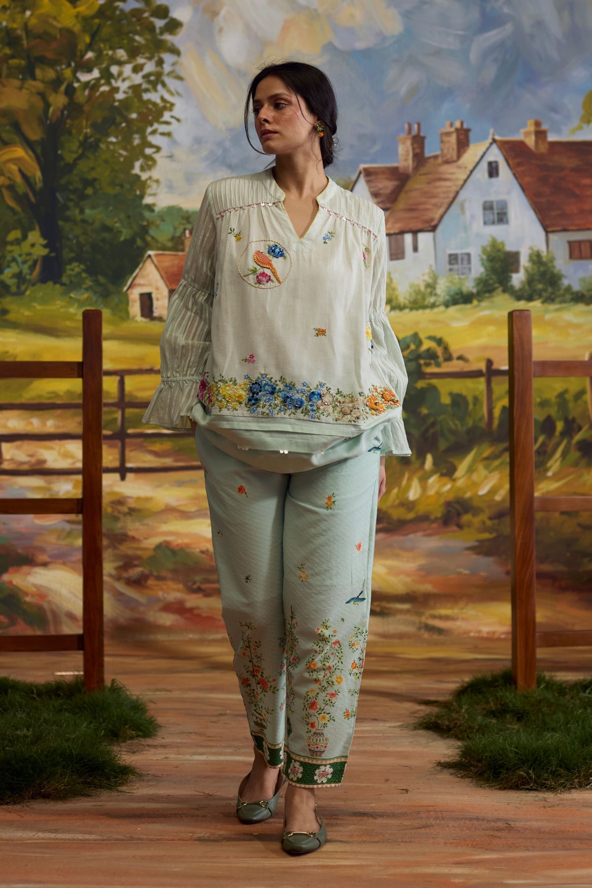 Meadow Pintuck Top