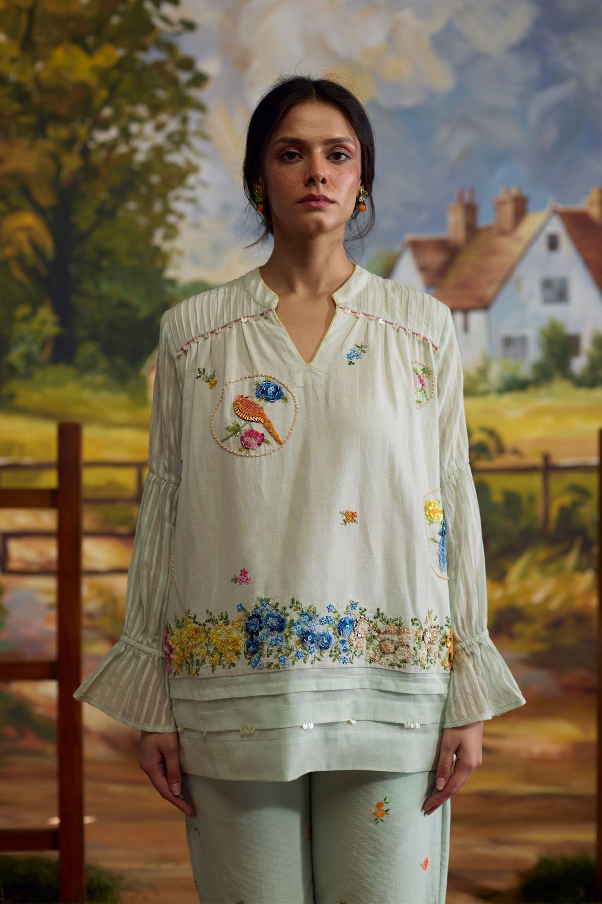 Meadow Pintuck Top