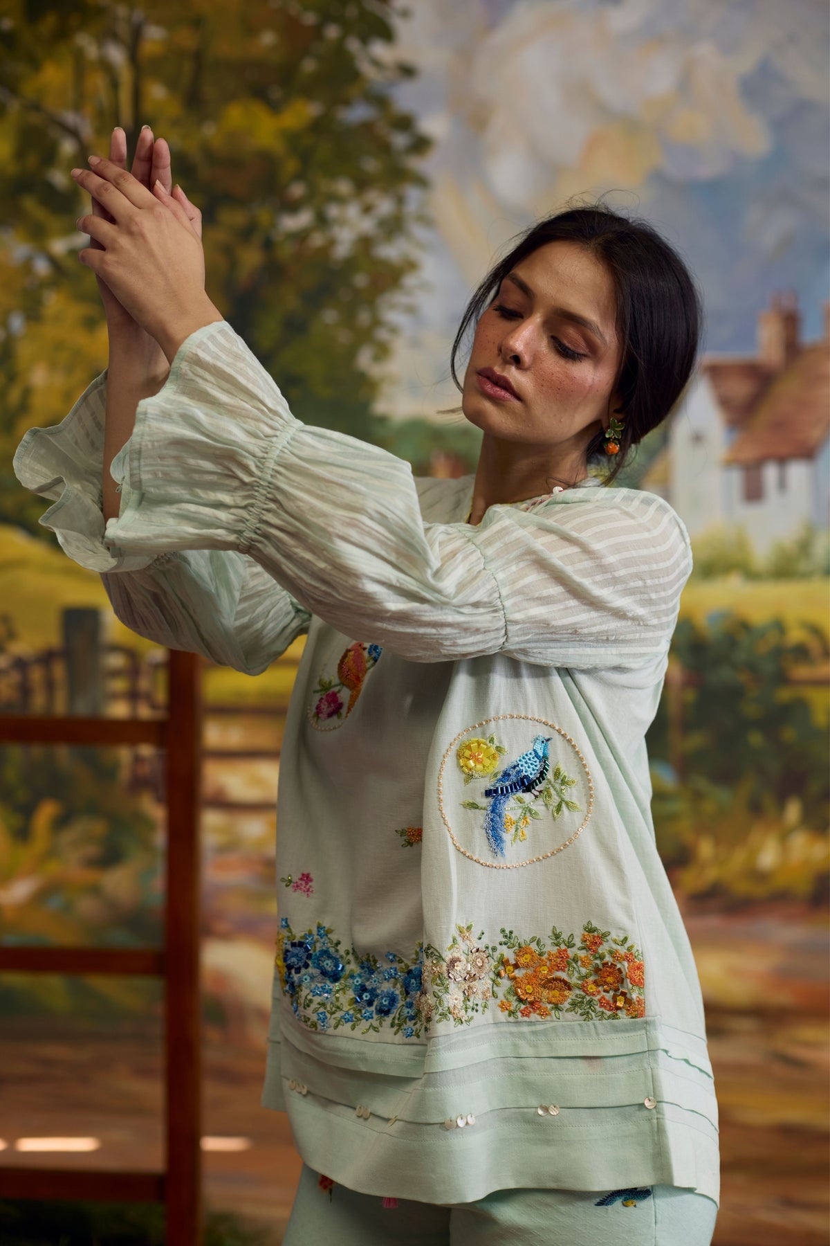 Meadow Pintuck Top
