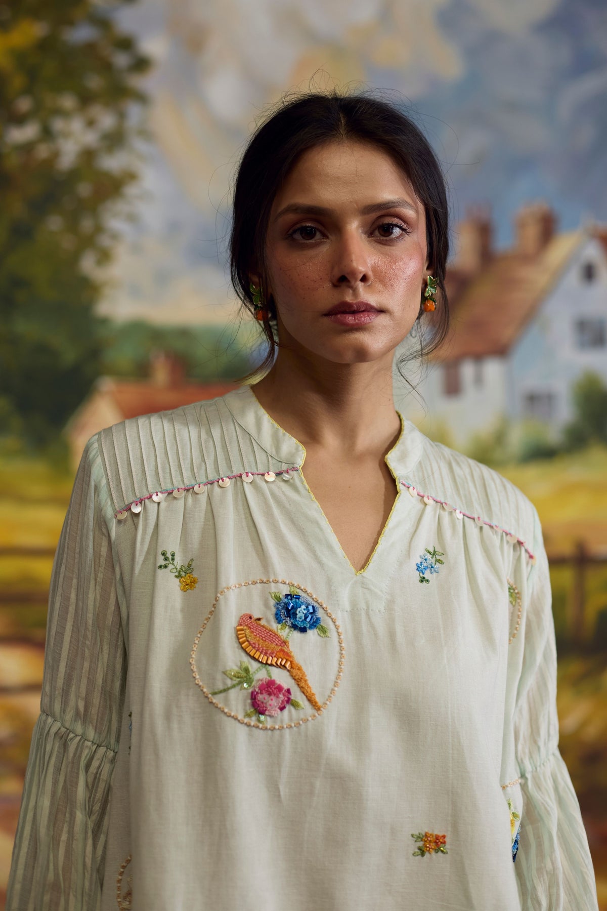 Meadow Pintuck Top
