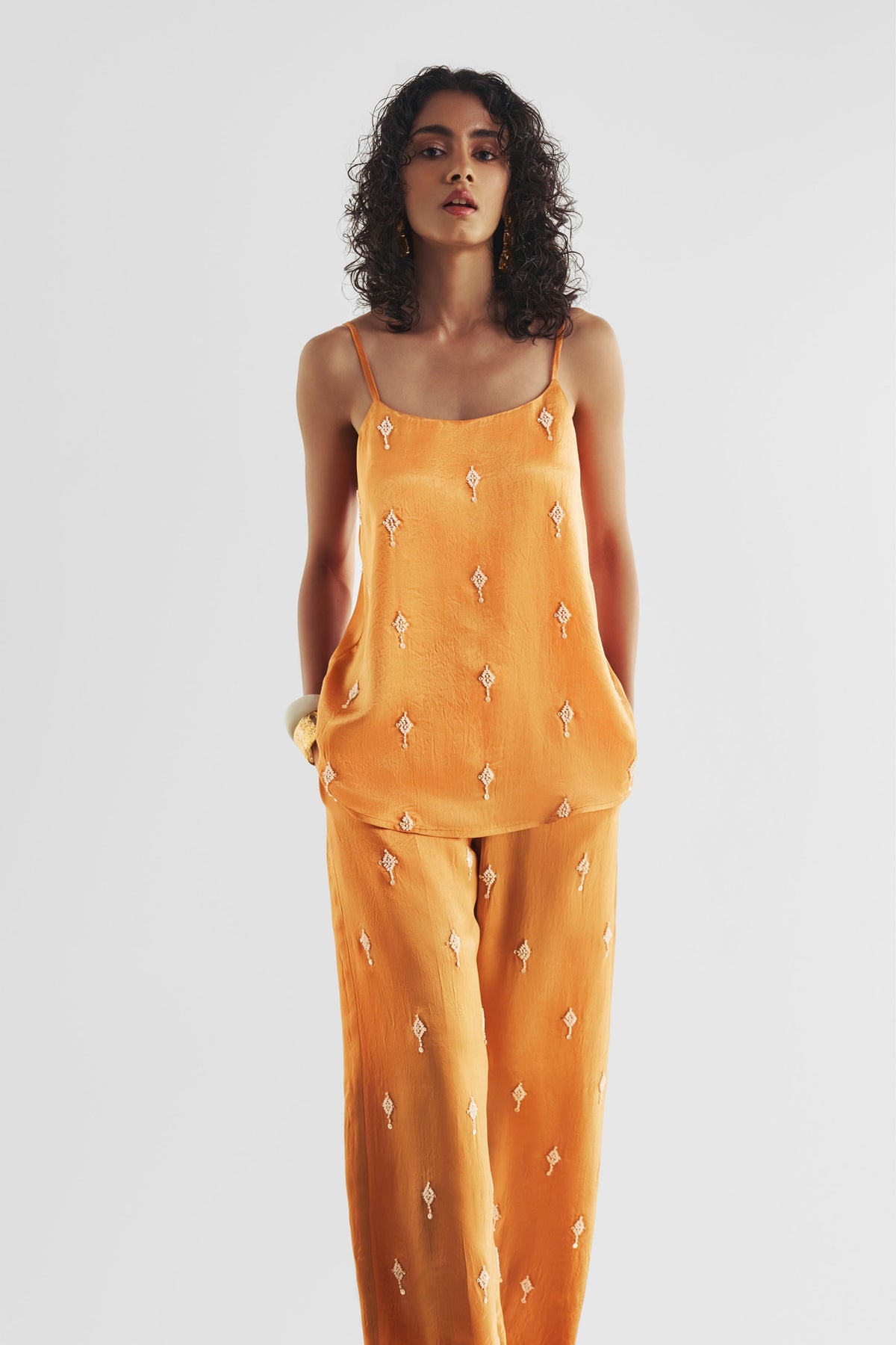 Bead Satin Pants