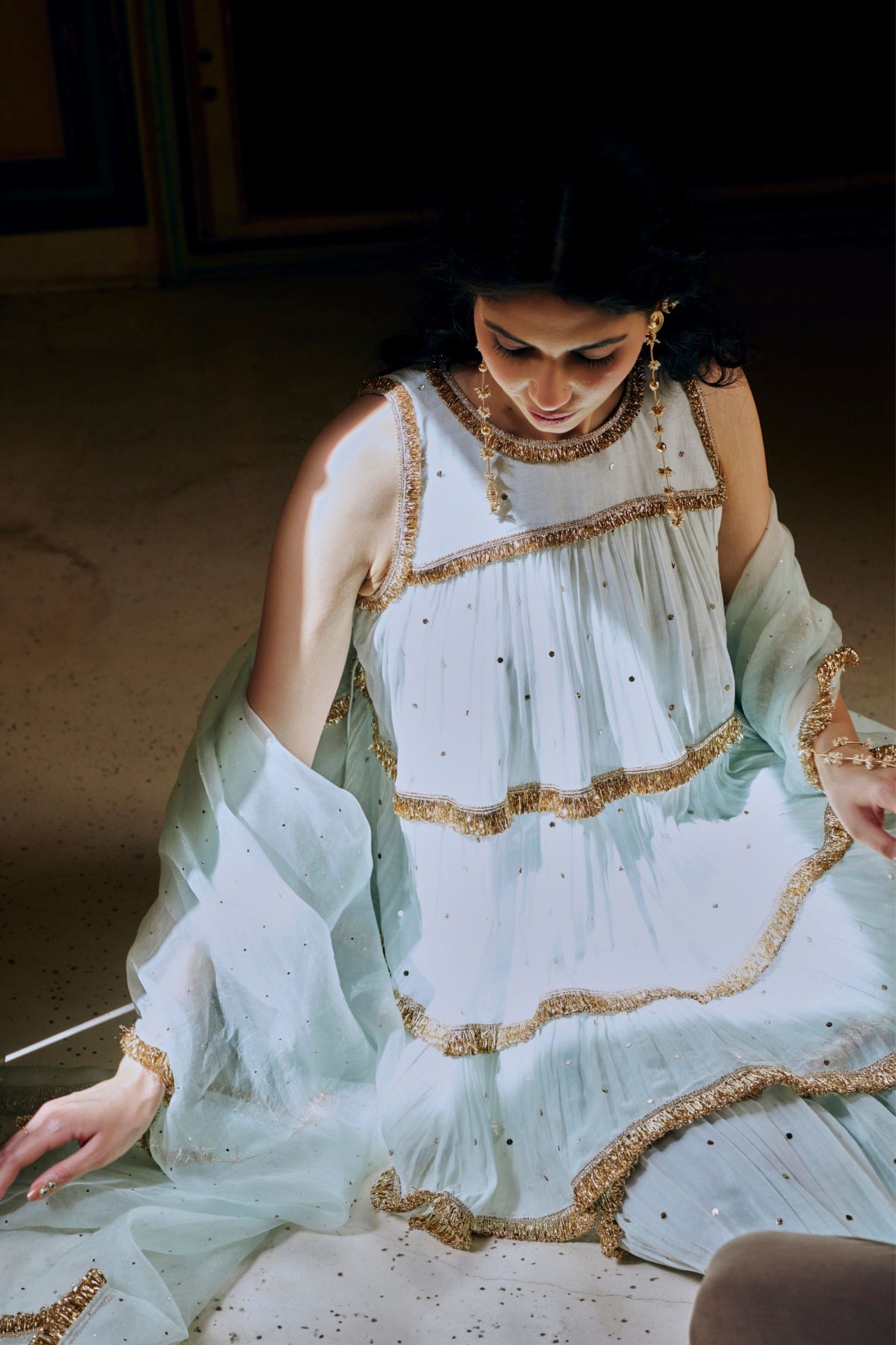 Seafoam Sharara Set