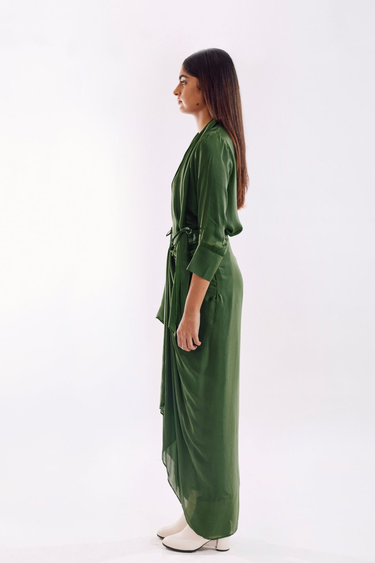 Green Side Tie Top