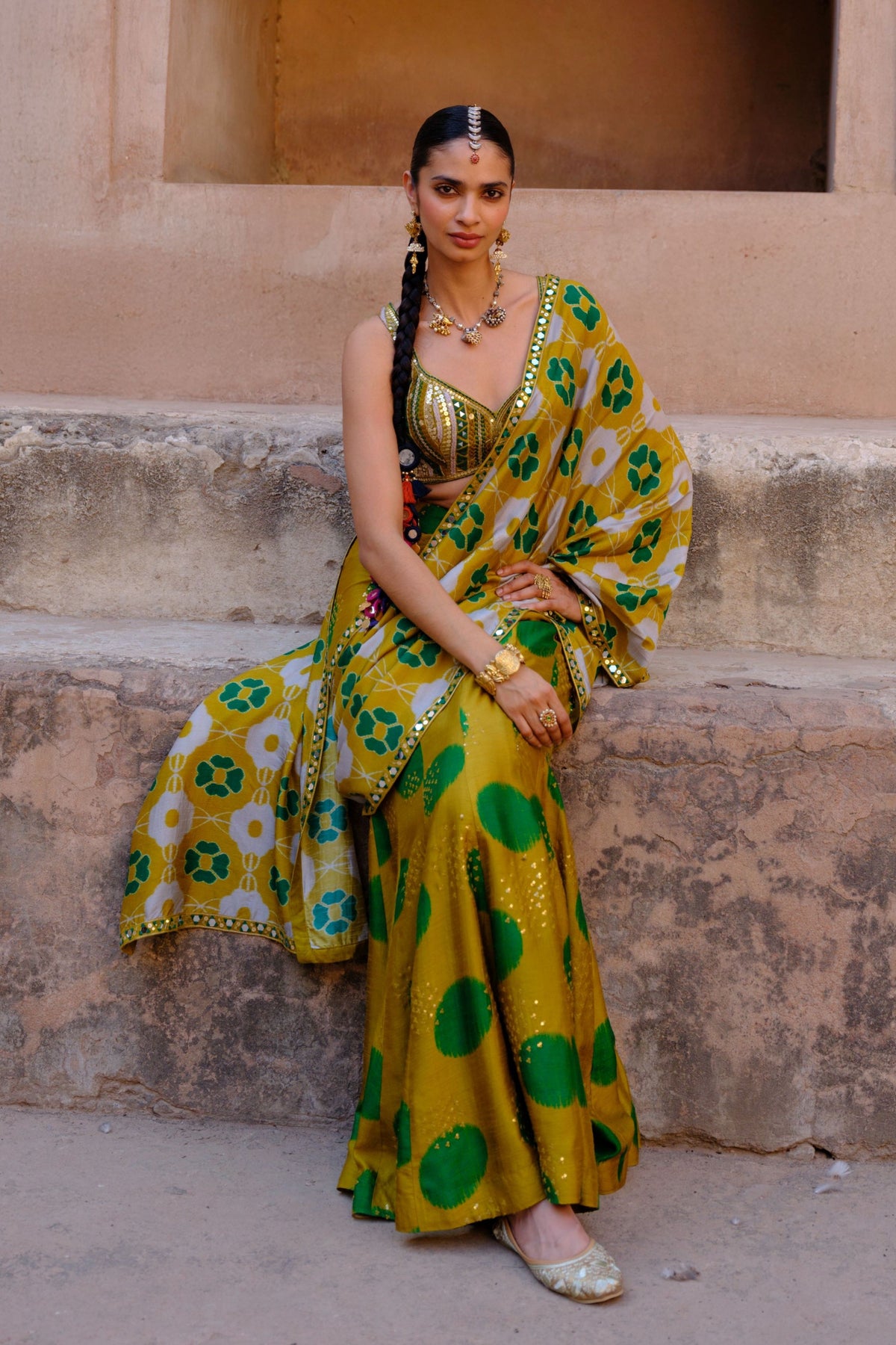 Tara Draped Saree Set
