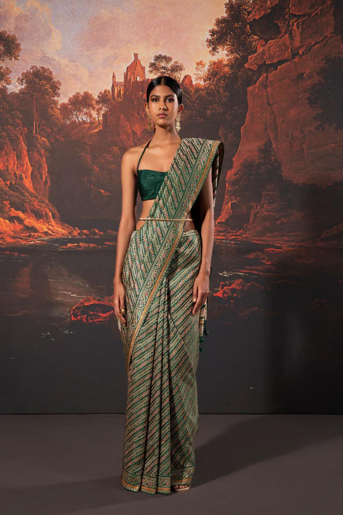 Handwoven Green Silk Saree