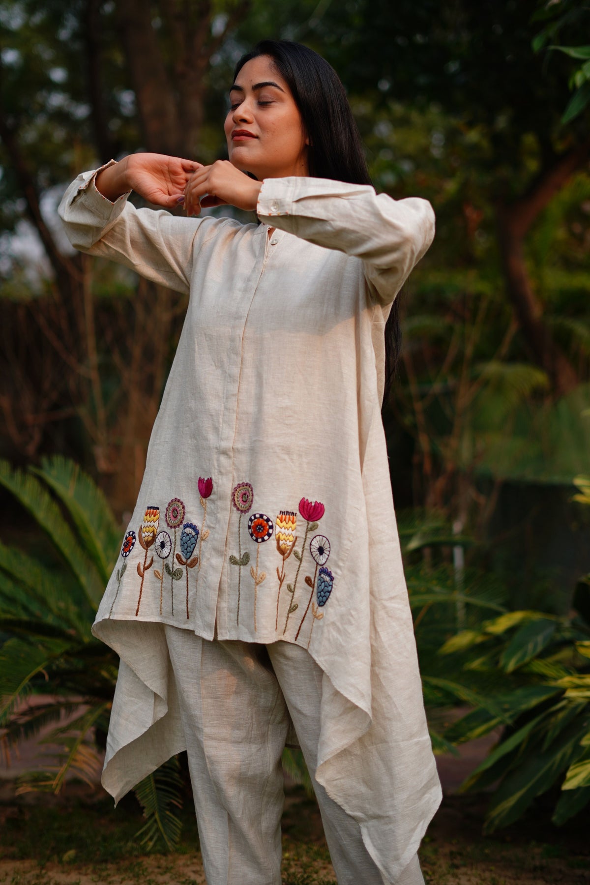 Beige Highlow Tunic