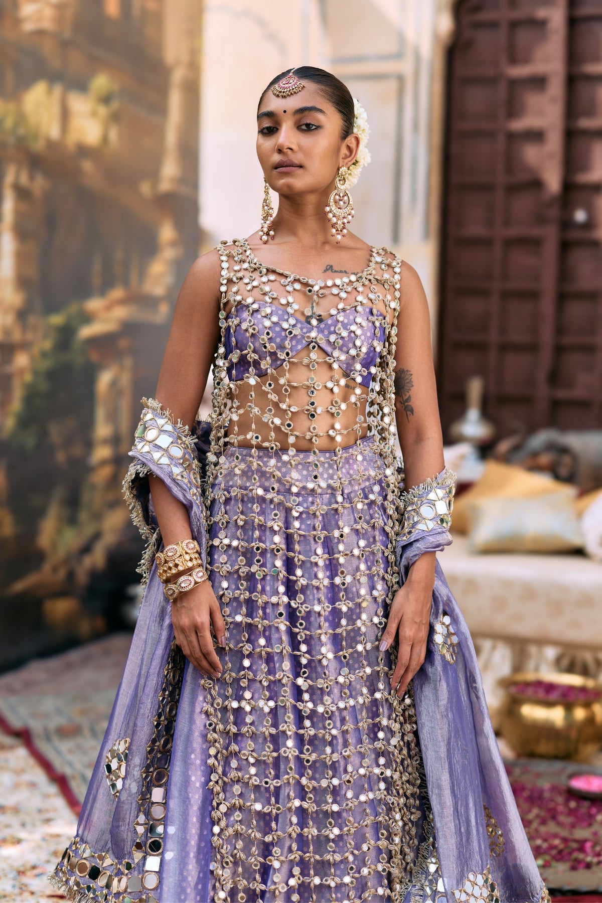 Lilac Prabha Lehenga Set