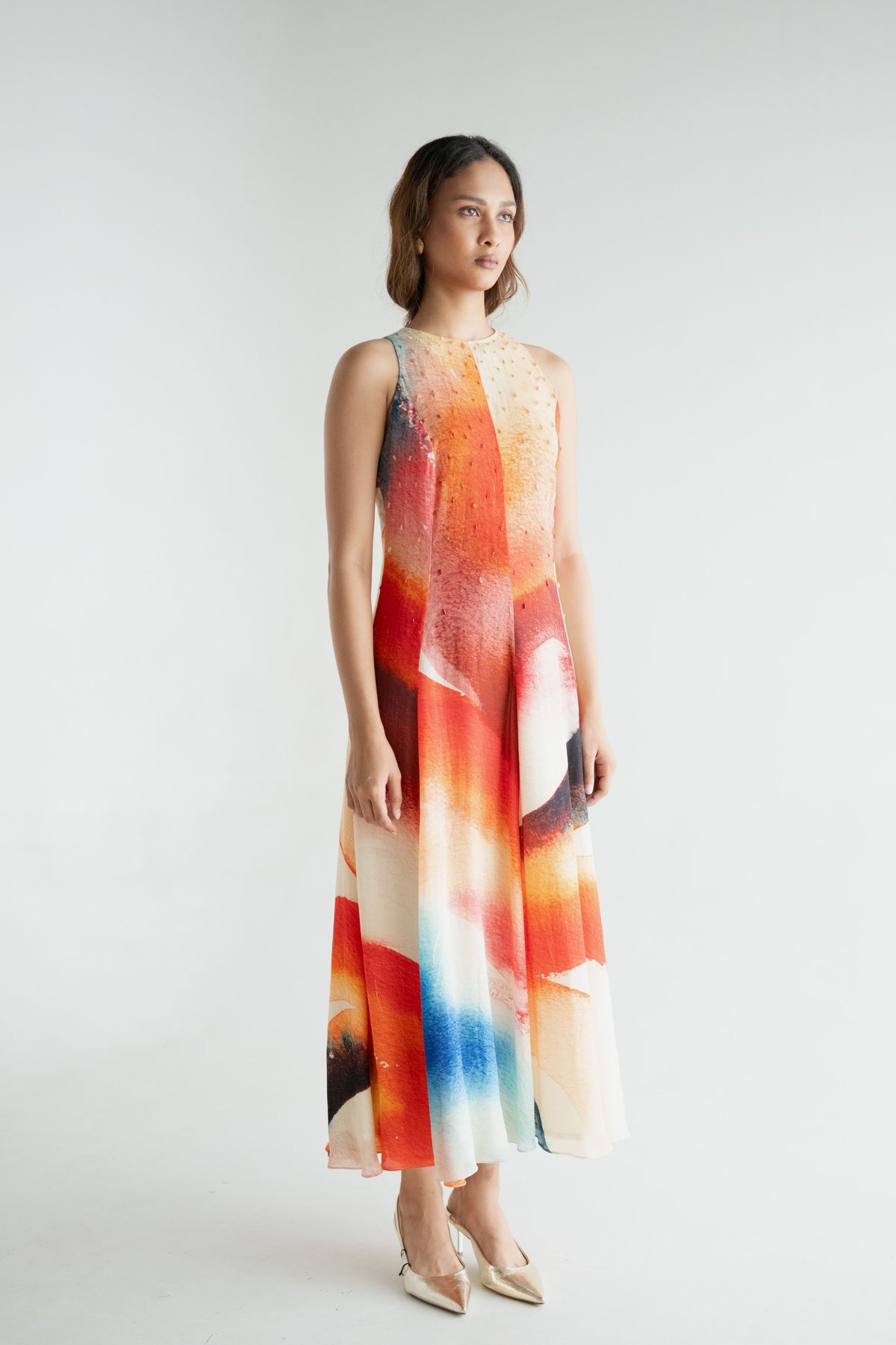 Multicolor Printed Dress