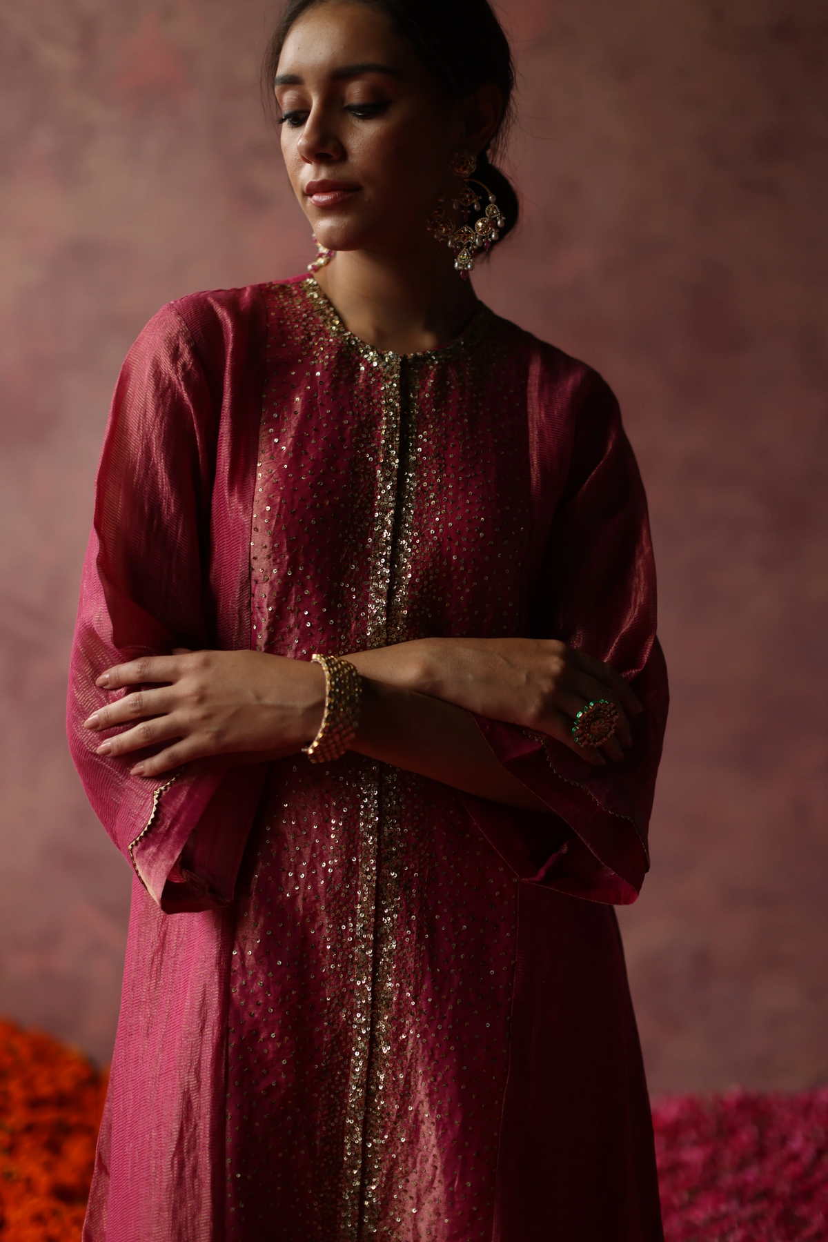 Fuchsia Pink Paakizah Kurta Set