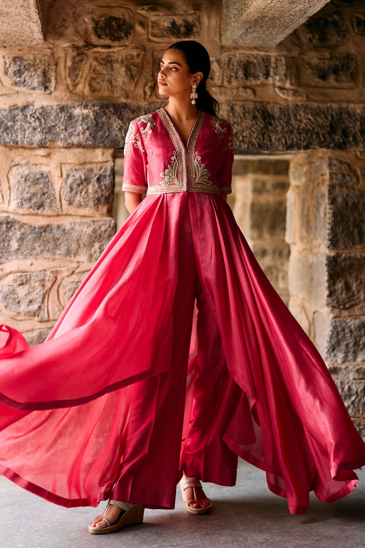 High Low Anarkali Set