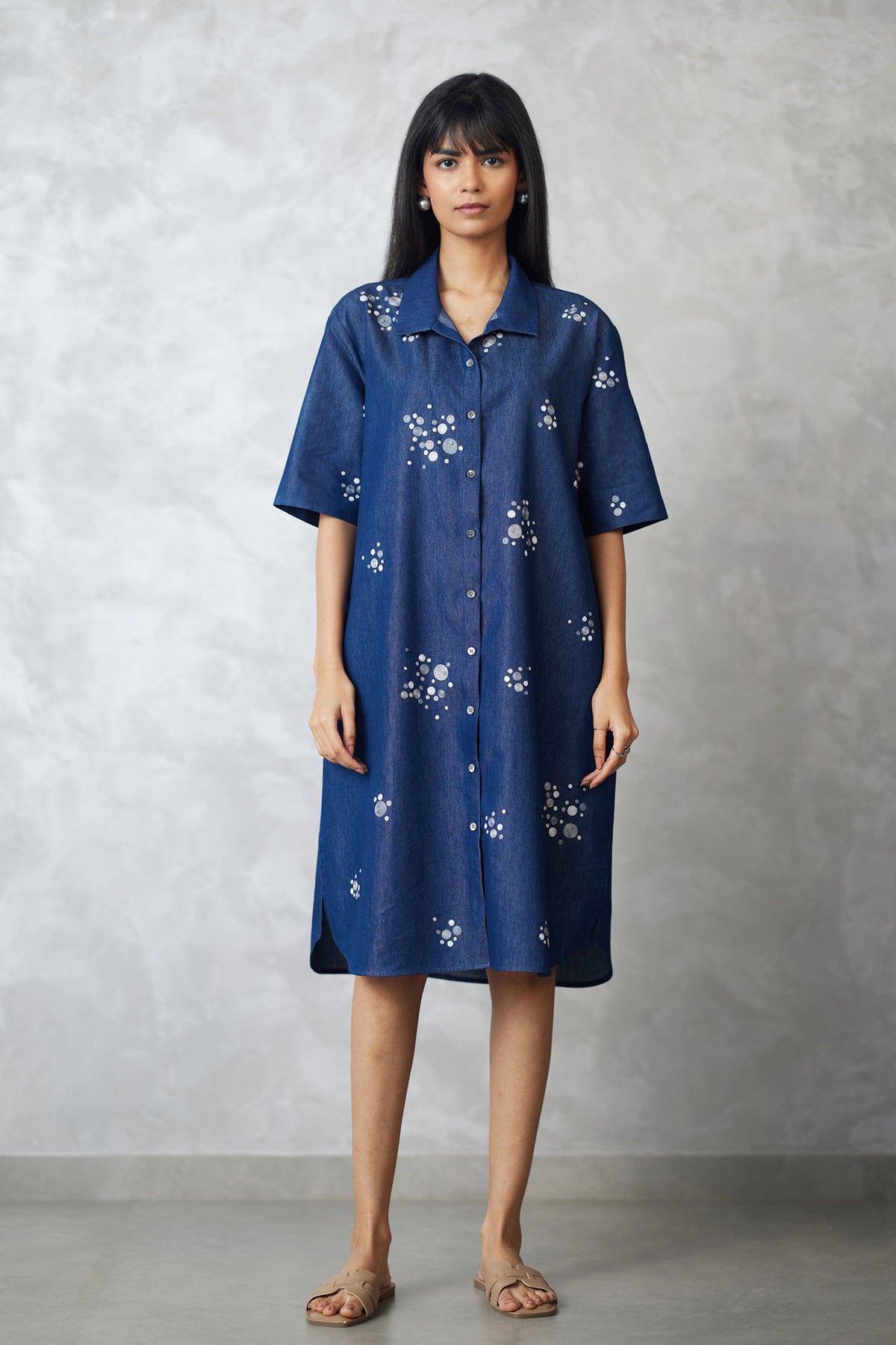 Denim Lounge Shirt Dress