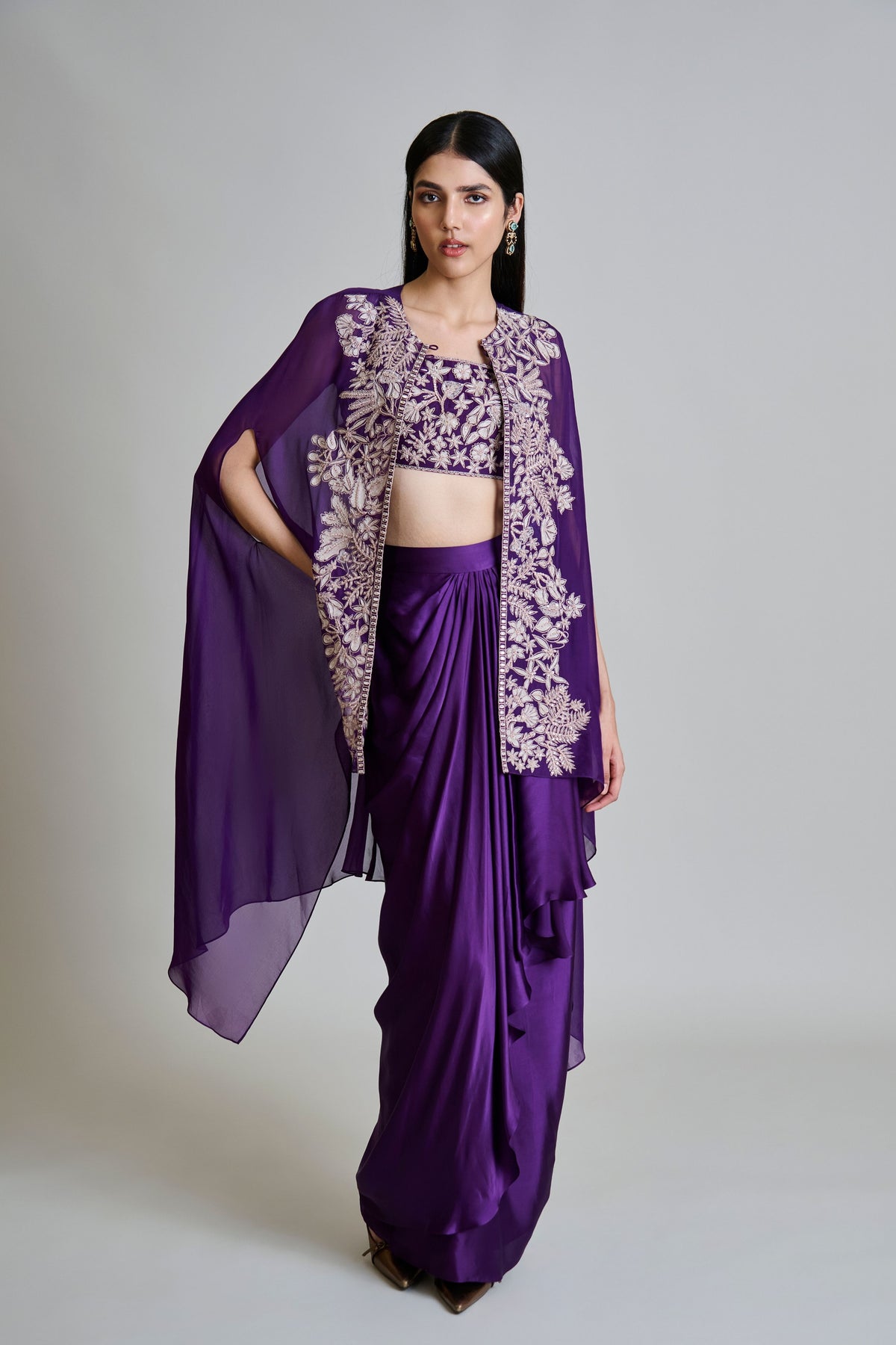 Lea Purple Cape Set