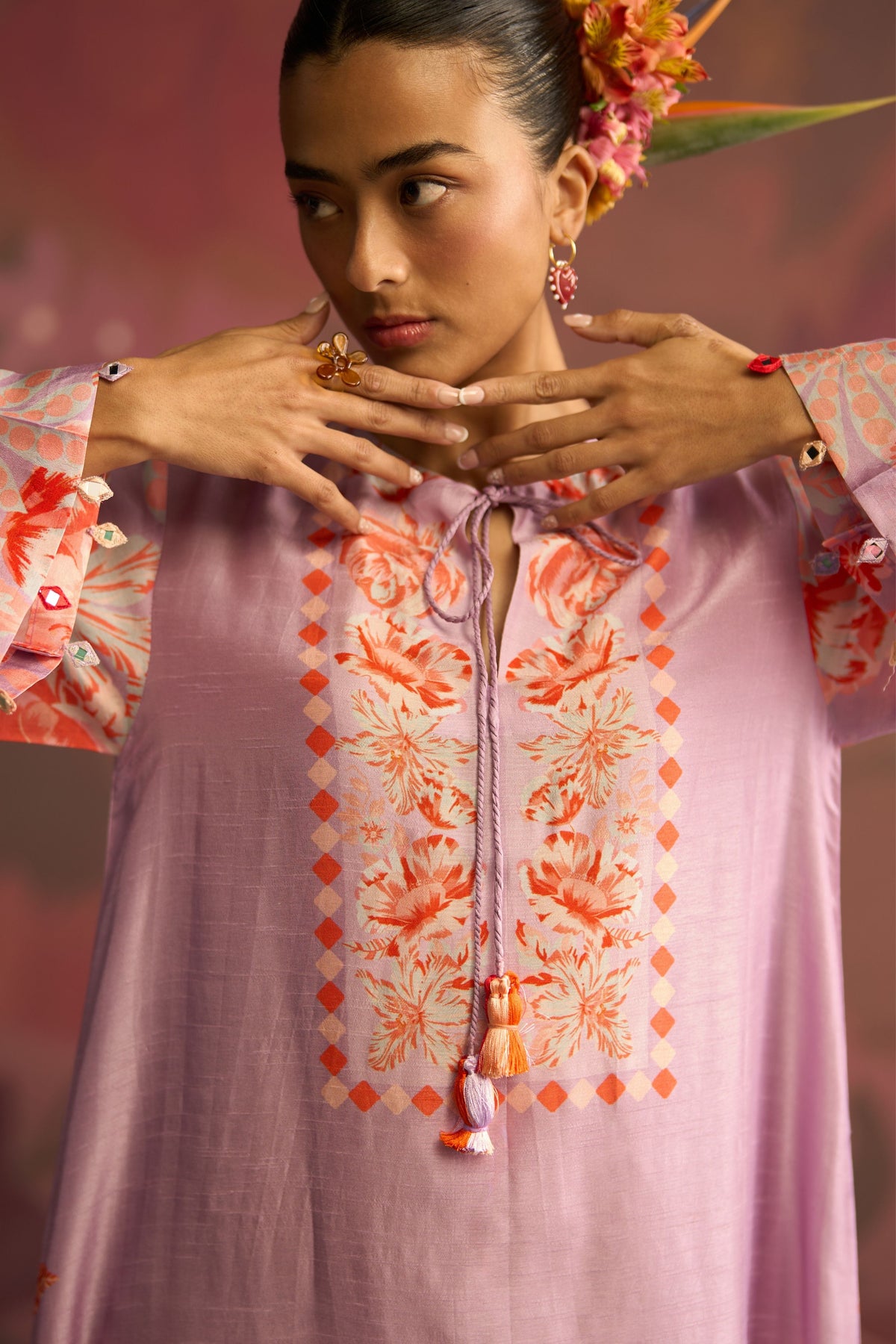 Lavender Blush Bloom Kaftan