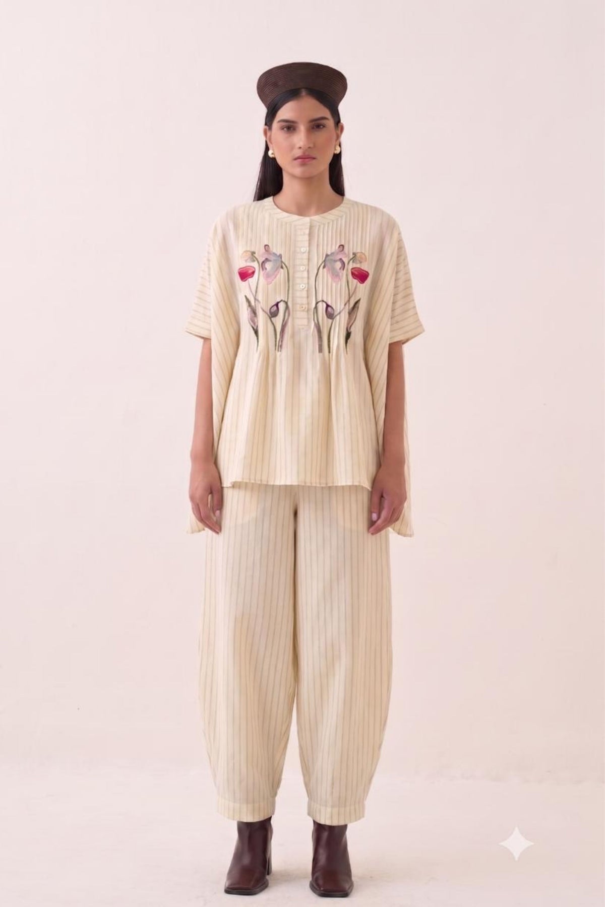Lehar Rose Flare Top