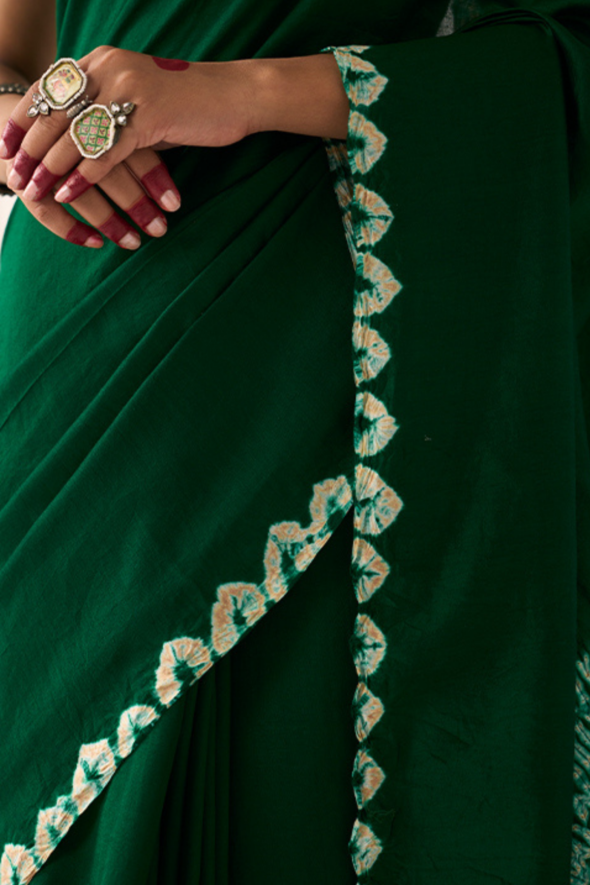 Green Poonam  Saree