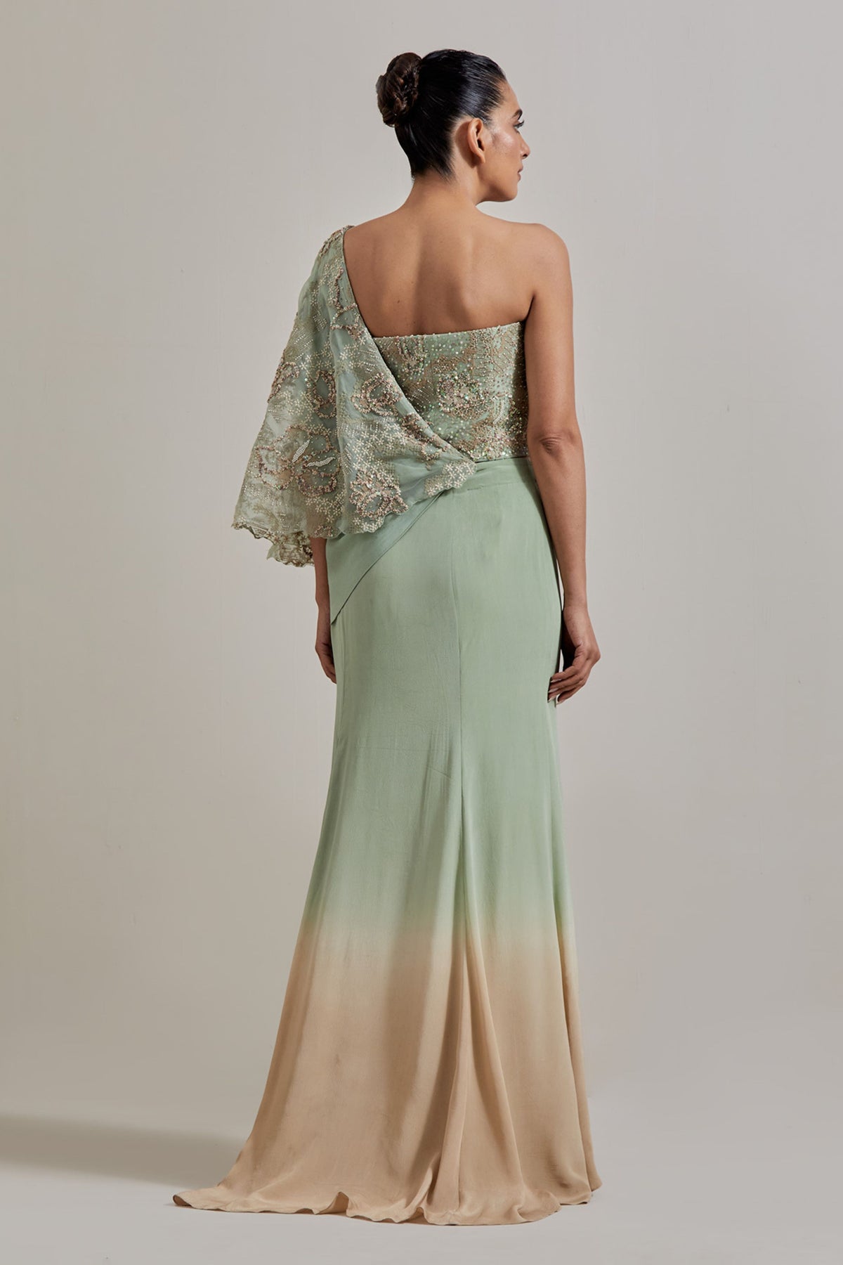 Glimmer Drape Saree Set