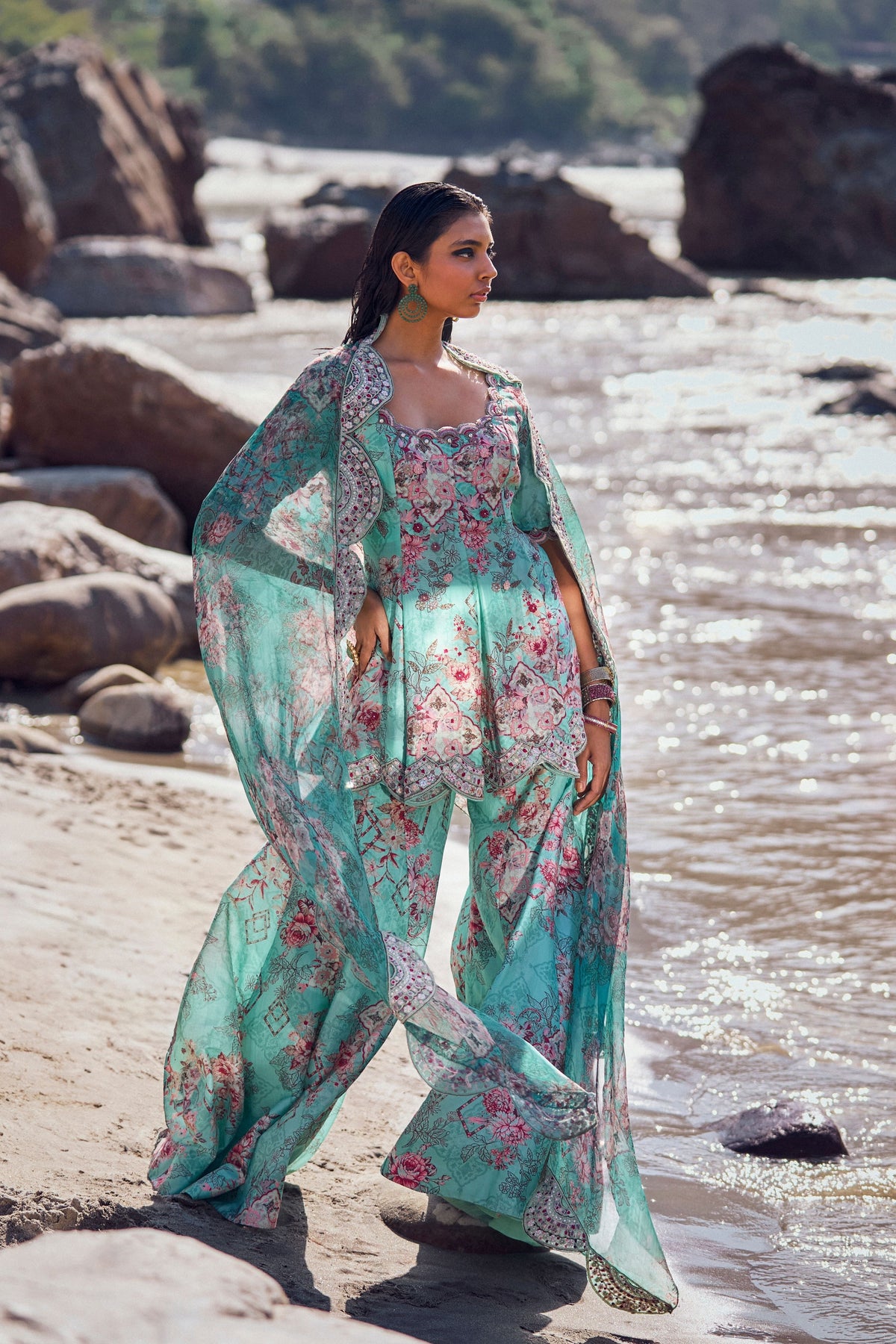 Asra Chanderi Sharara Set