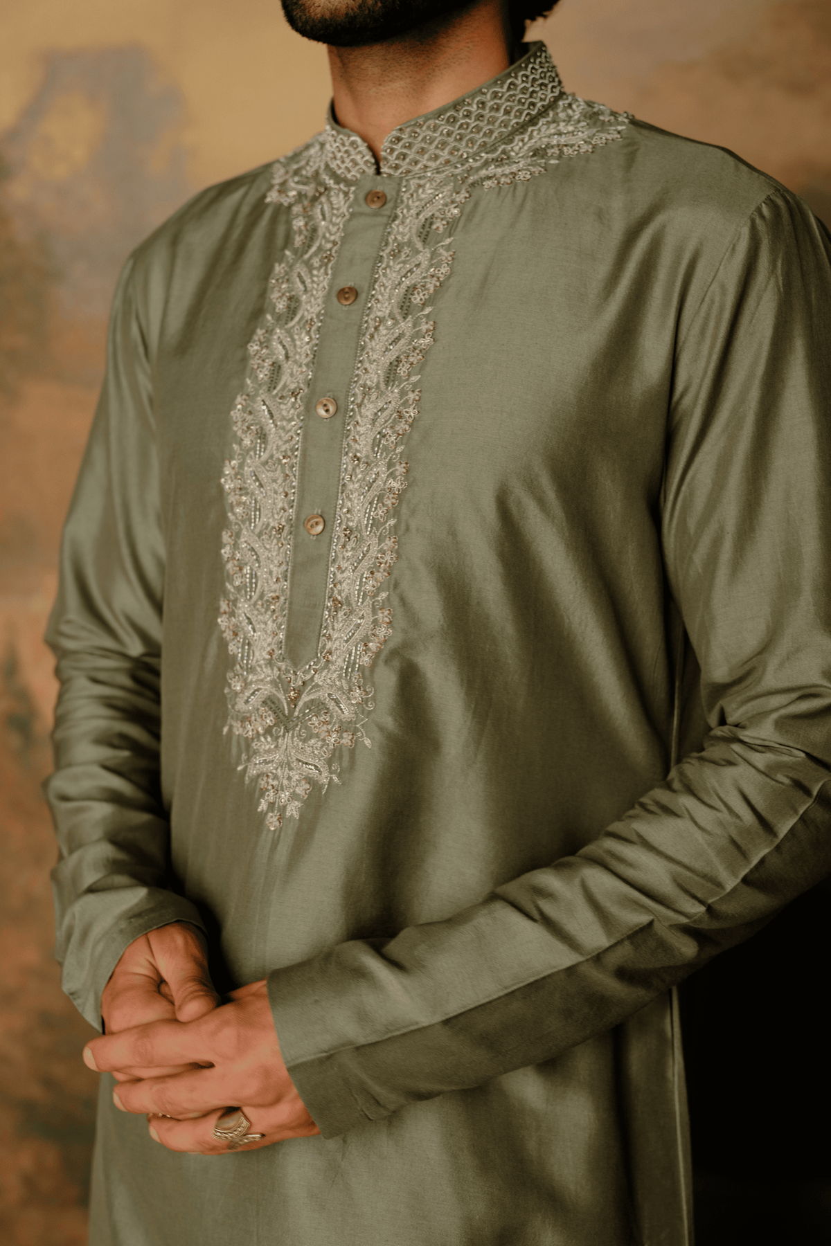 Kurta With Beige Chudidar