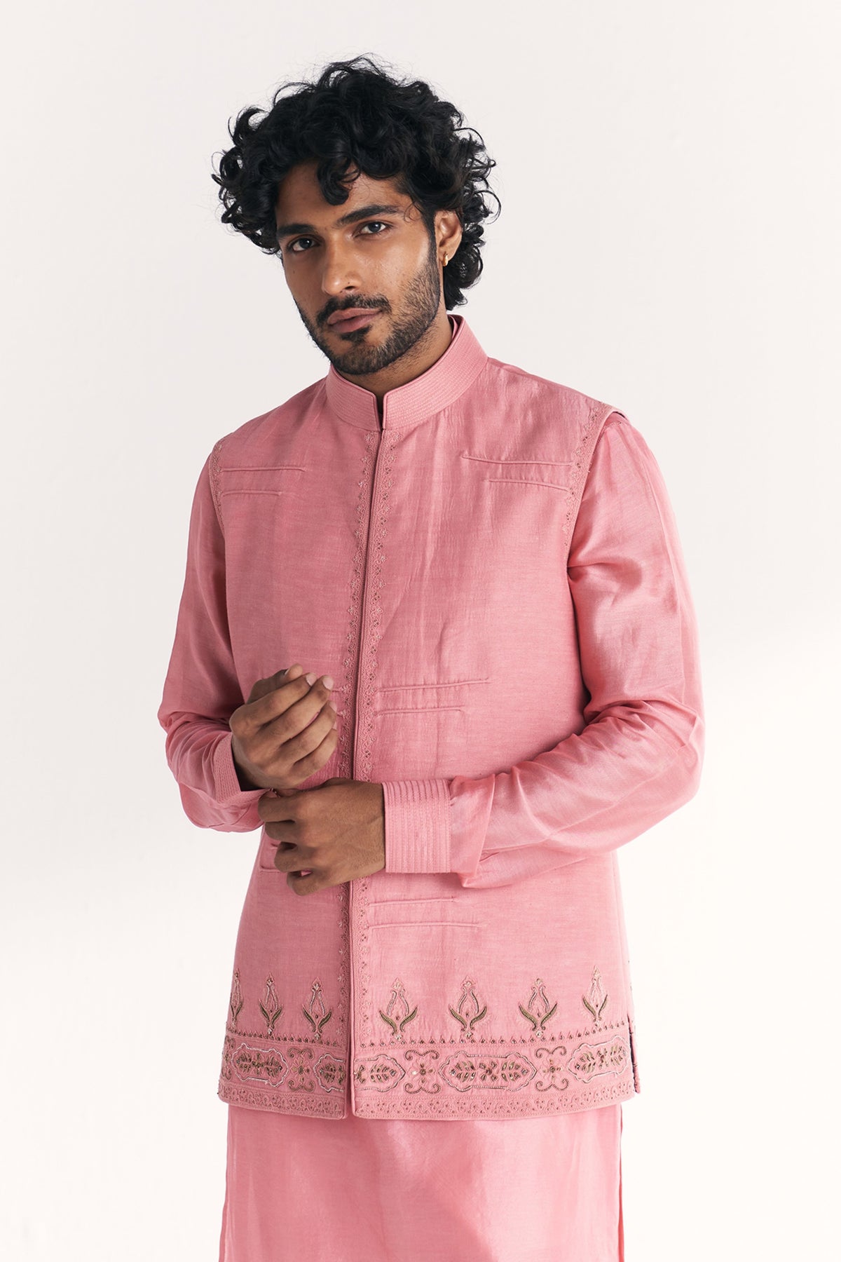 Jal Pink Nehru Jacket Set