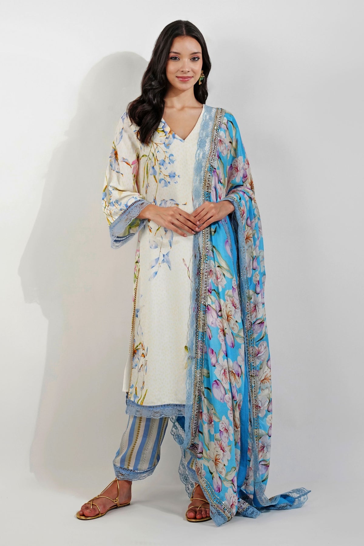 Summer Floral Kurta Set