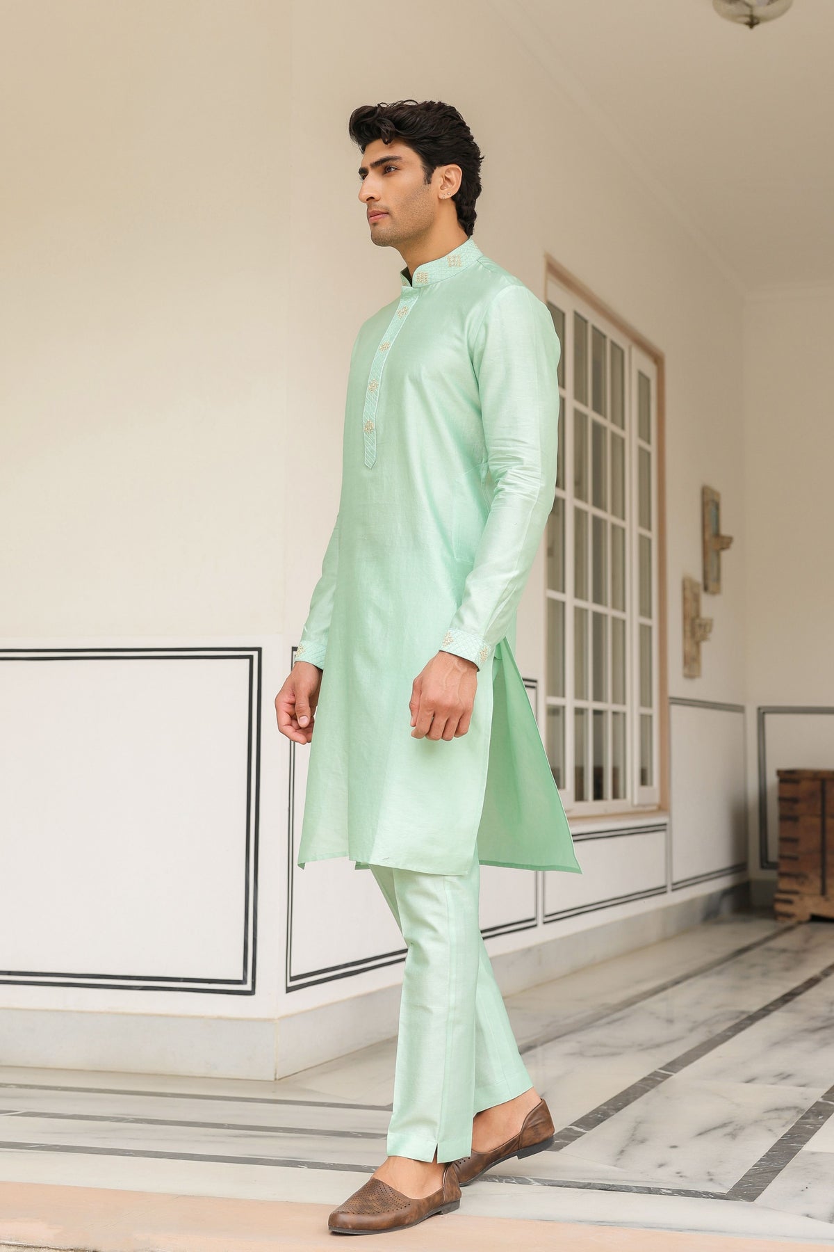 Gulzar Mint Green Kurta Set