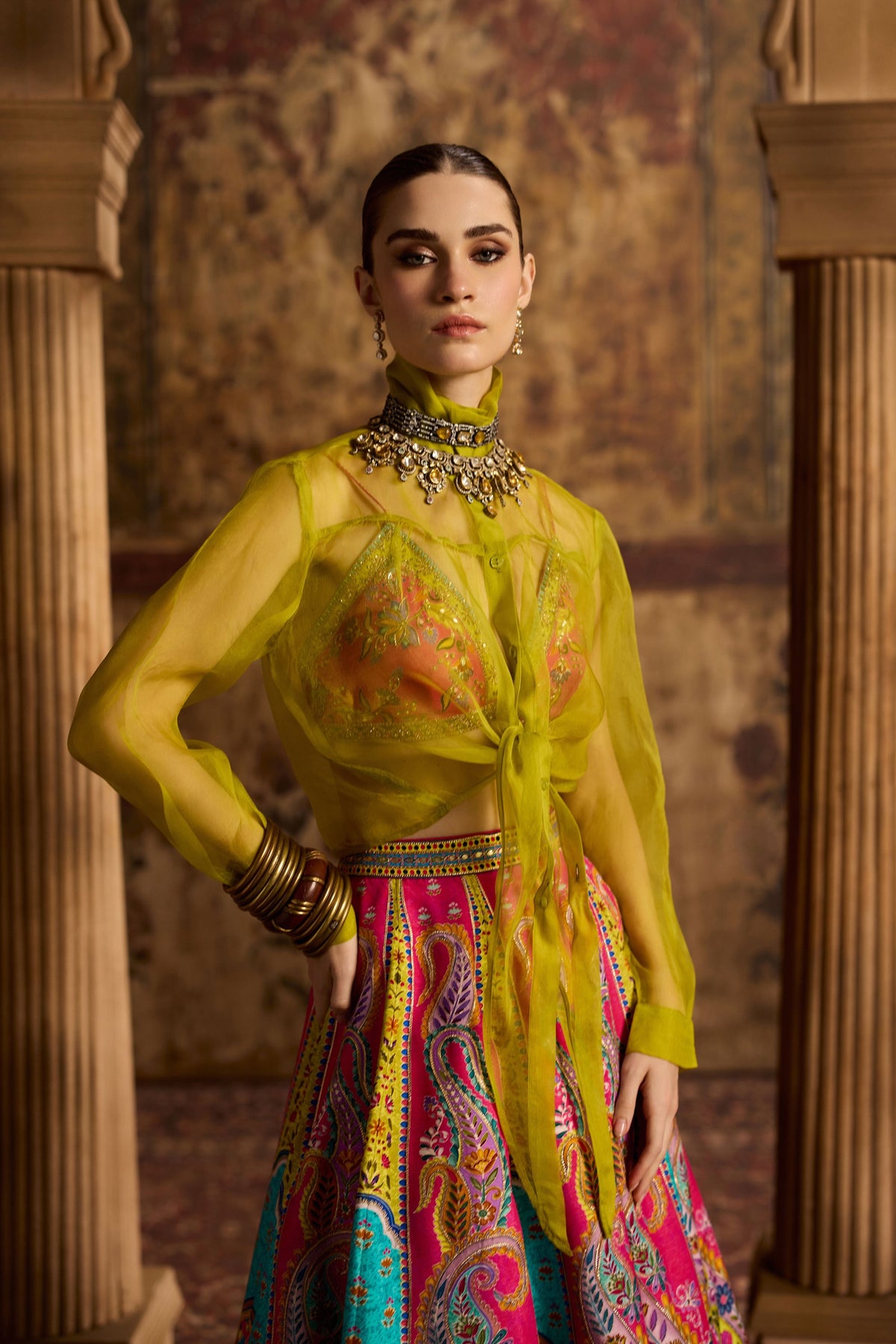 Vamika Lime Lehenga Set
