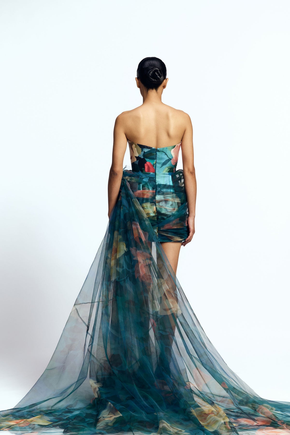 Strapless Bow Mini Dress