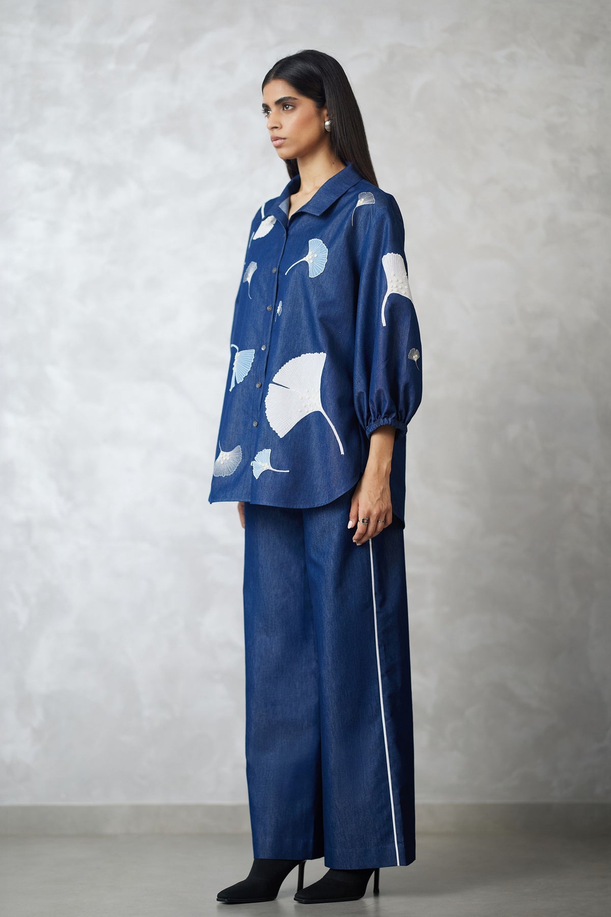 Bishop Sleeve Denim Co-ord Set