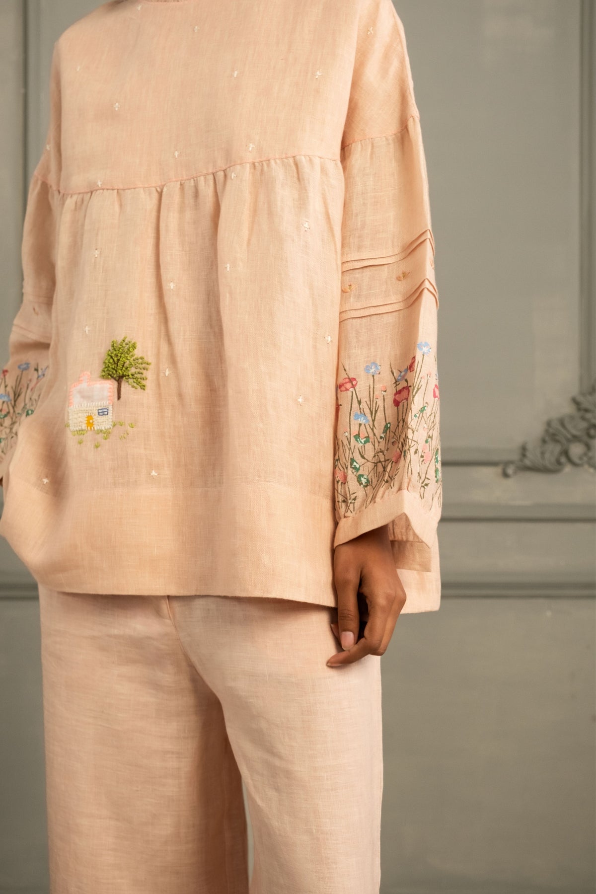 Old Rose Linen Co-ord Set