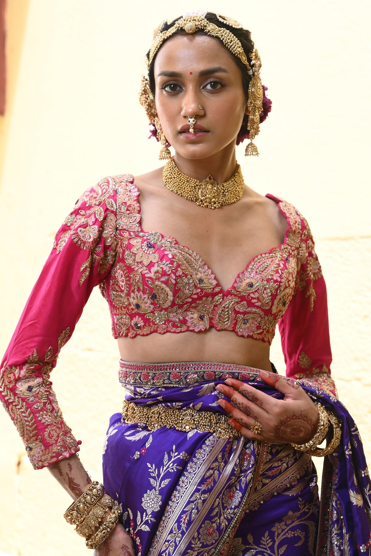 Gayatri Purple Saree
