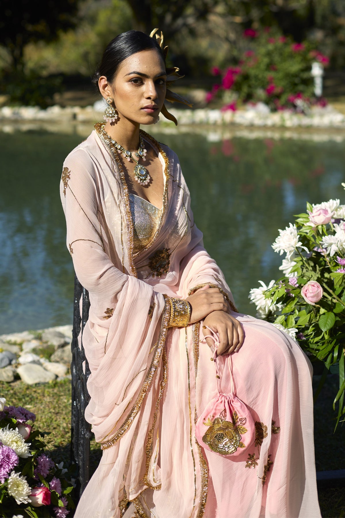 Blush Pink Siana Saree Set