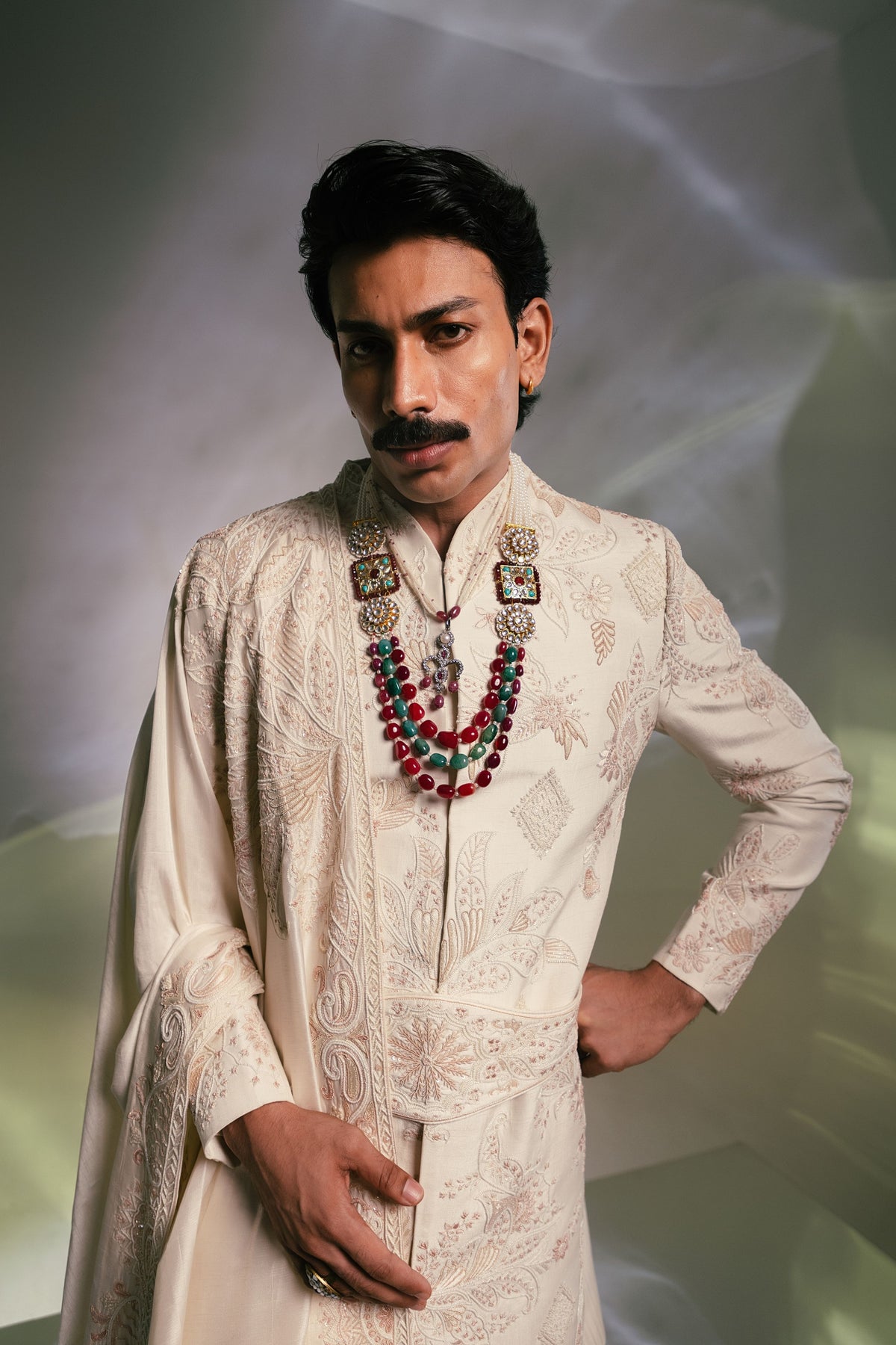 Blush Meadow Sherwani Set