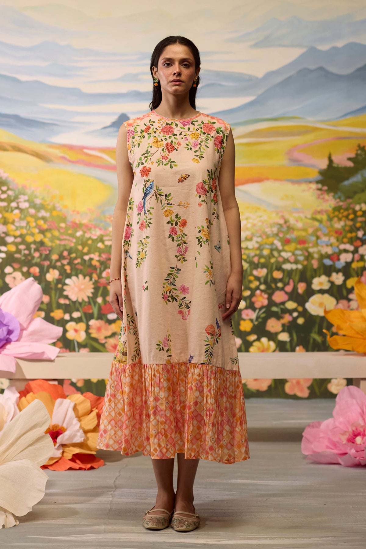 Sorbet Floral Gathered Dress