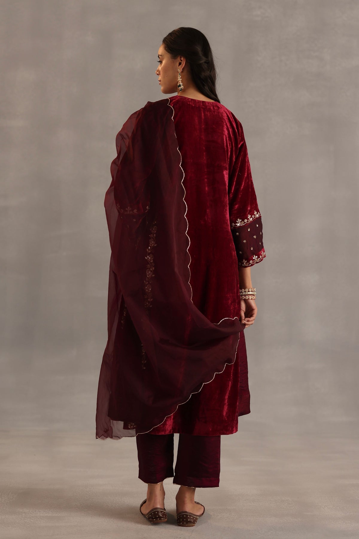 Megh Garnet Kurta Set