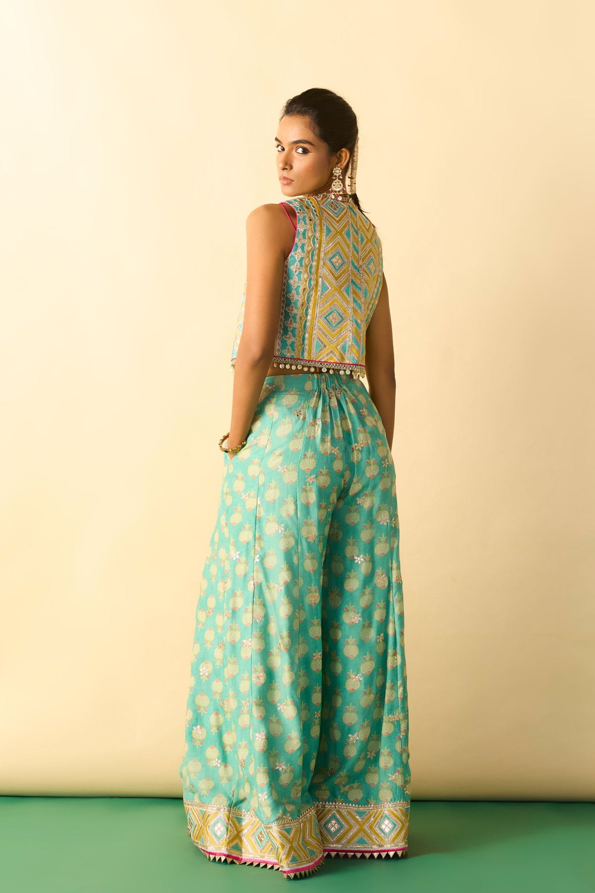 Eira Aqua Sharara Set