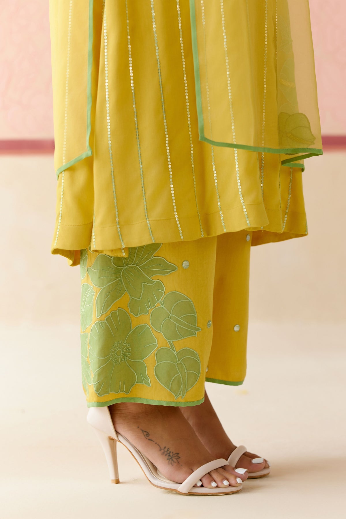 Mustard Colored Kurta Set