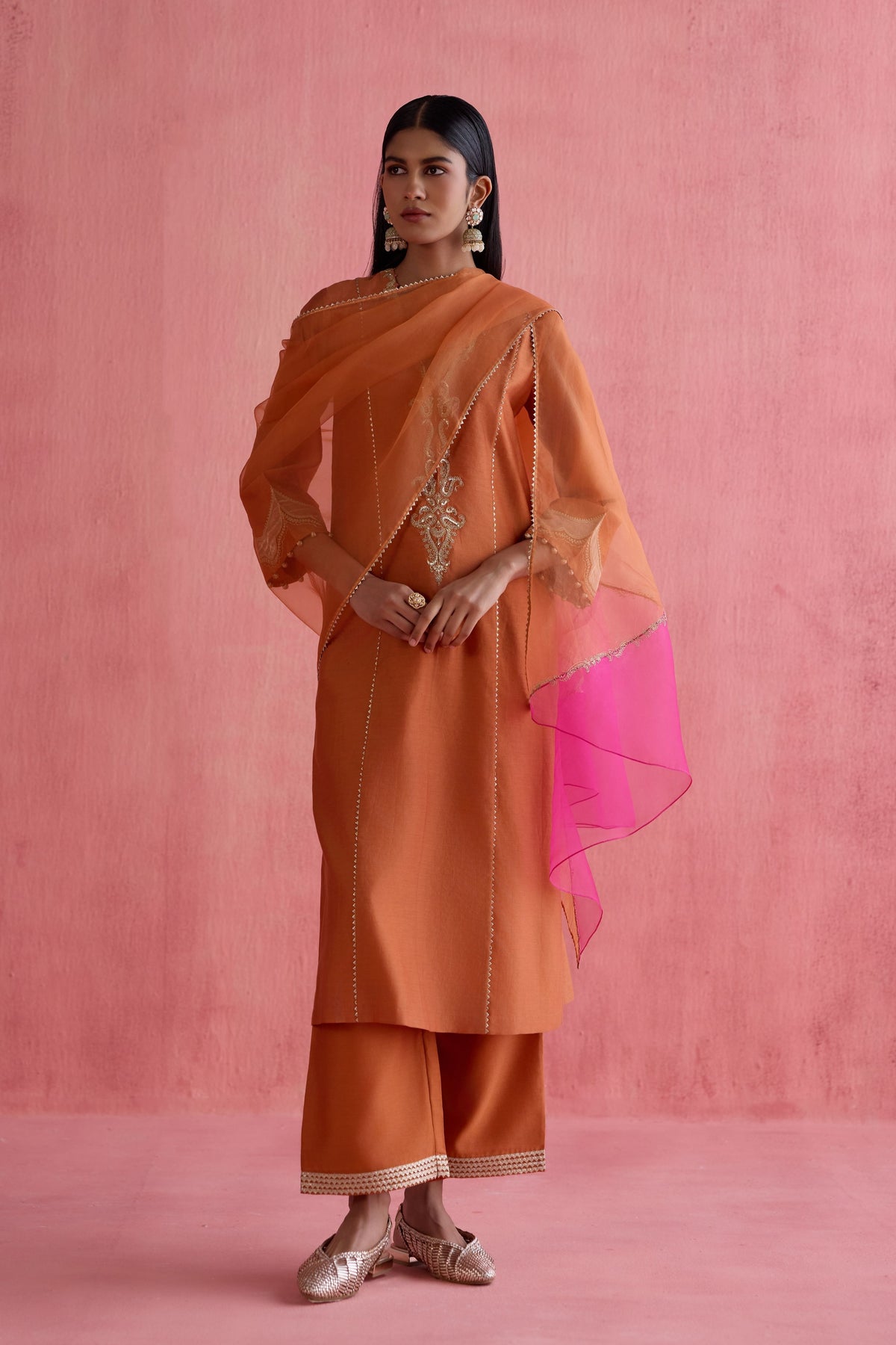 Rumi Orange Kurta Set