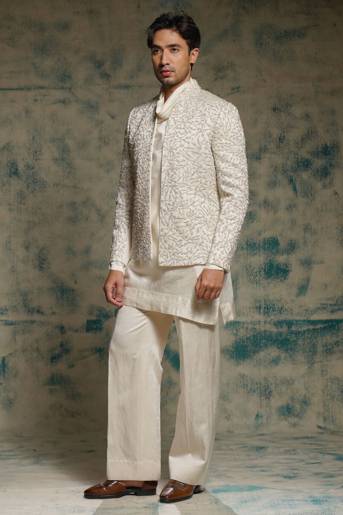 Honeyed Ivory Jacket Set