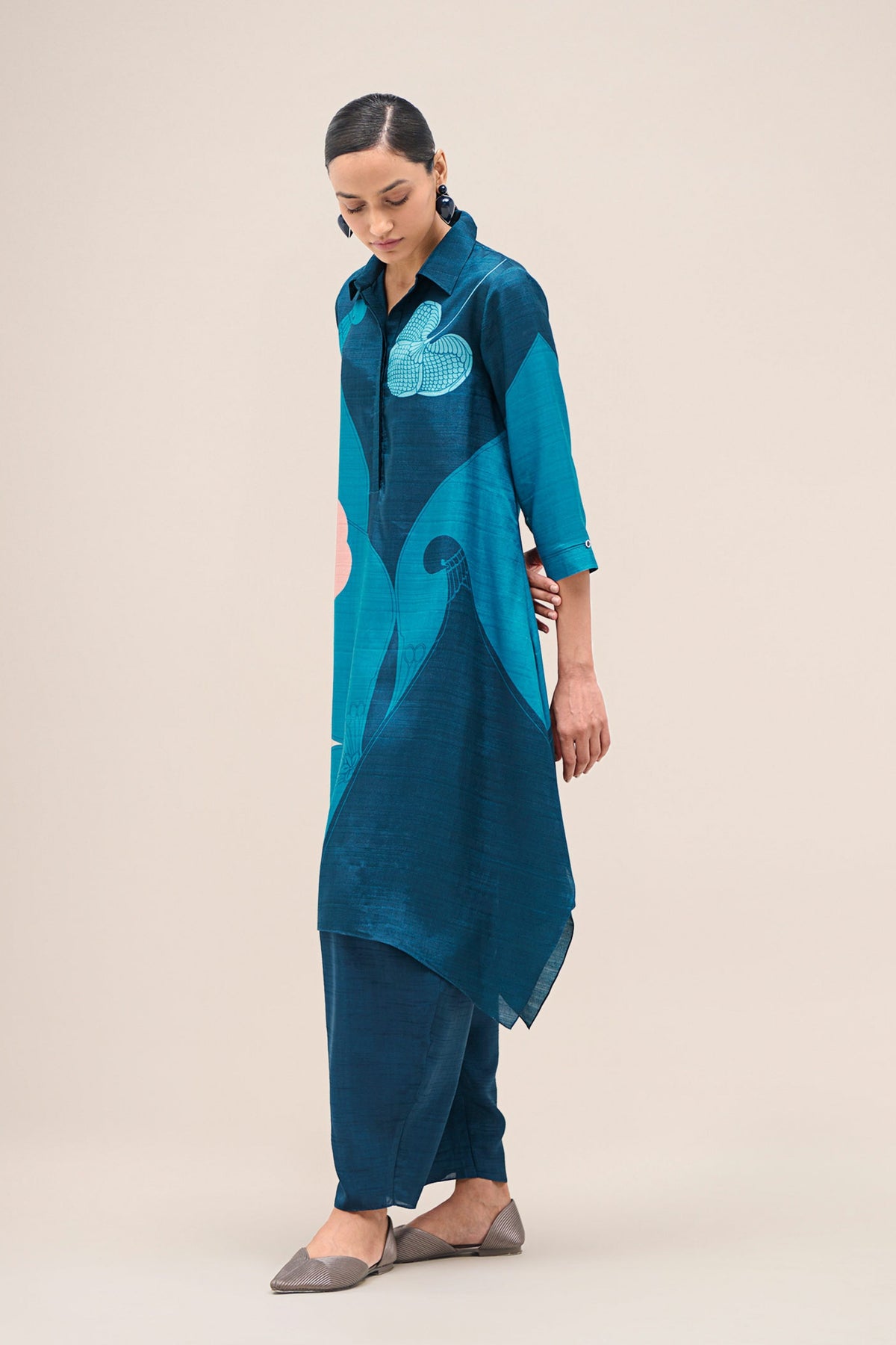 Zoha Blue Tunic Set