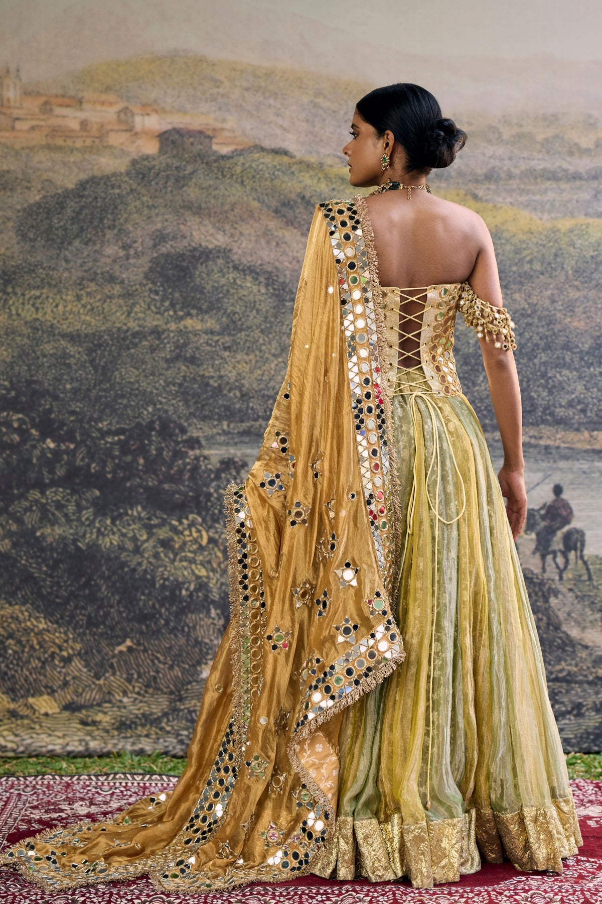 Hiranya Mirror Lehenga Set