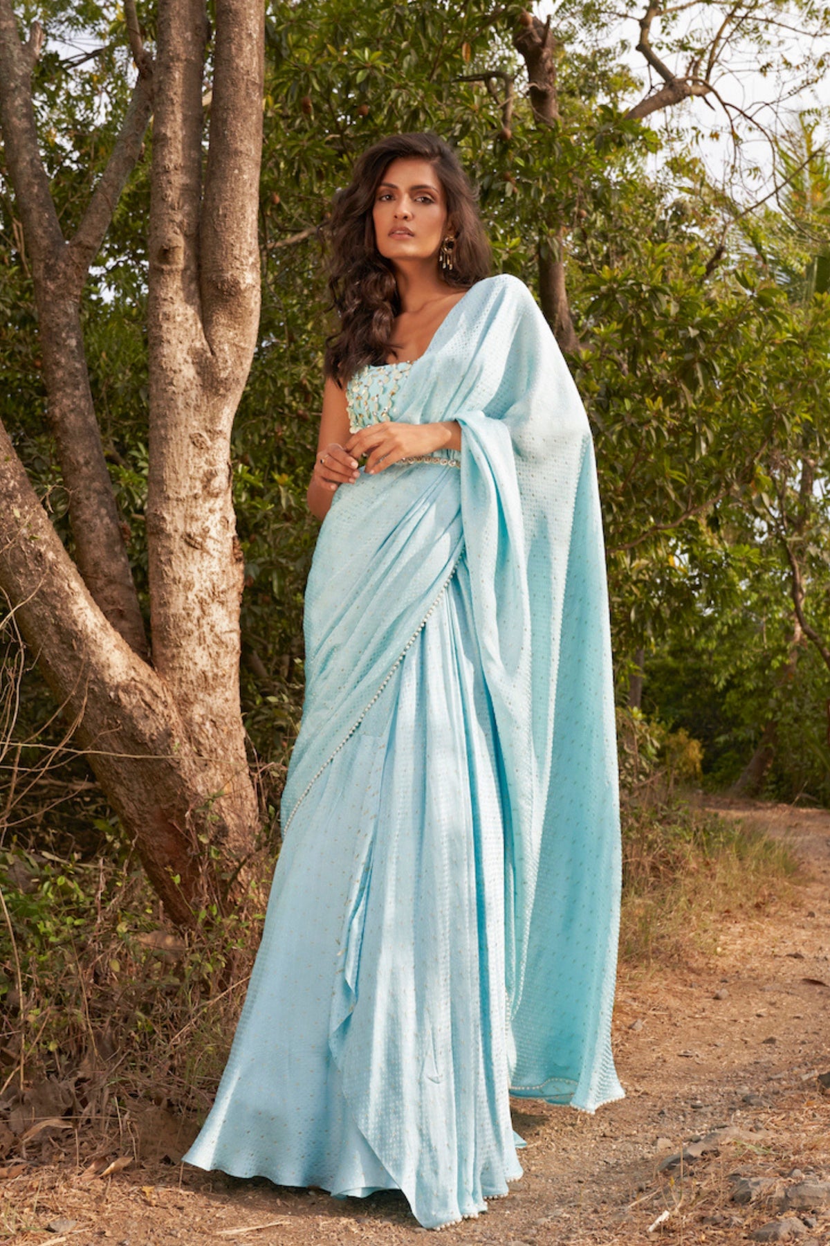 Sea Of Stars Saree Set