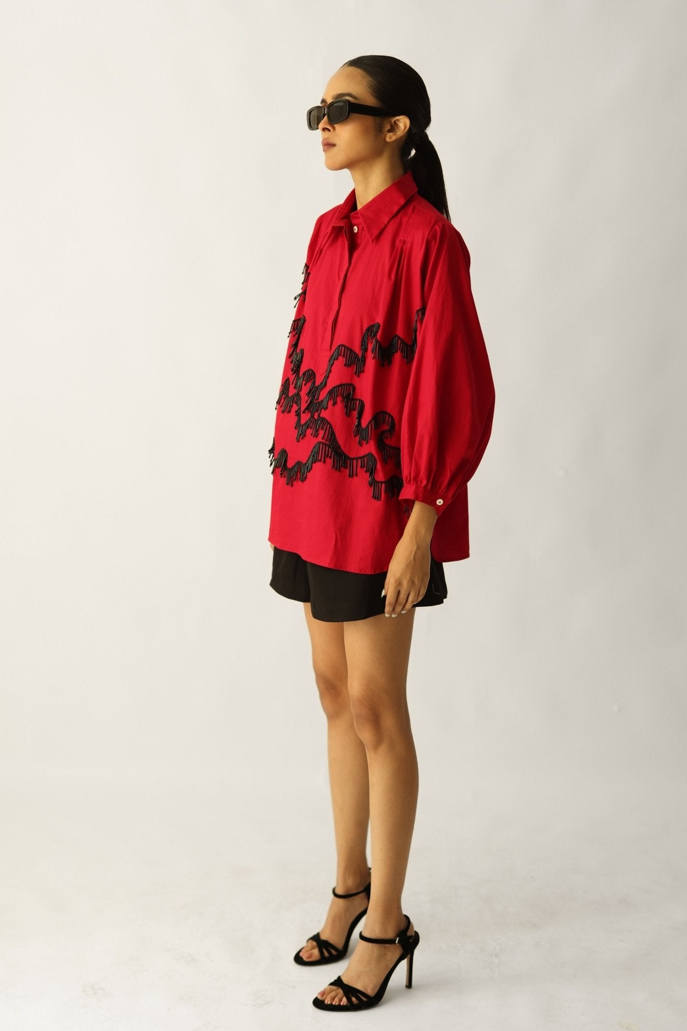Red Horizon Shirt - Studio Moda - Elahe