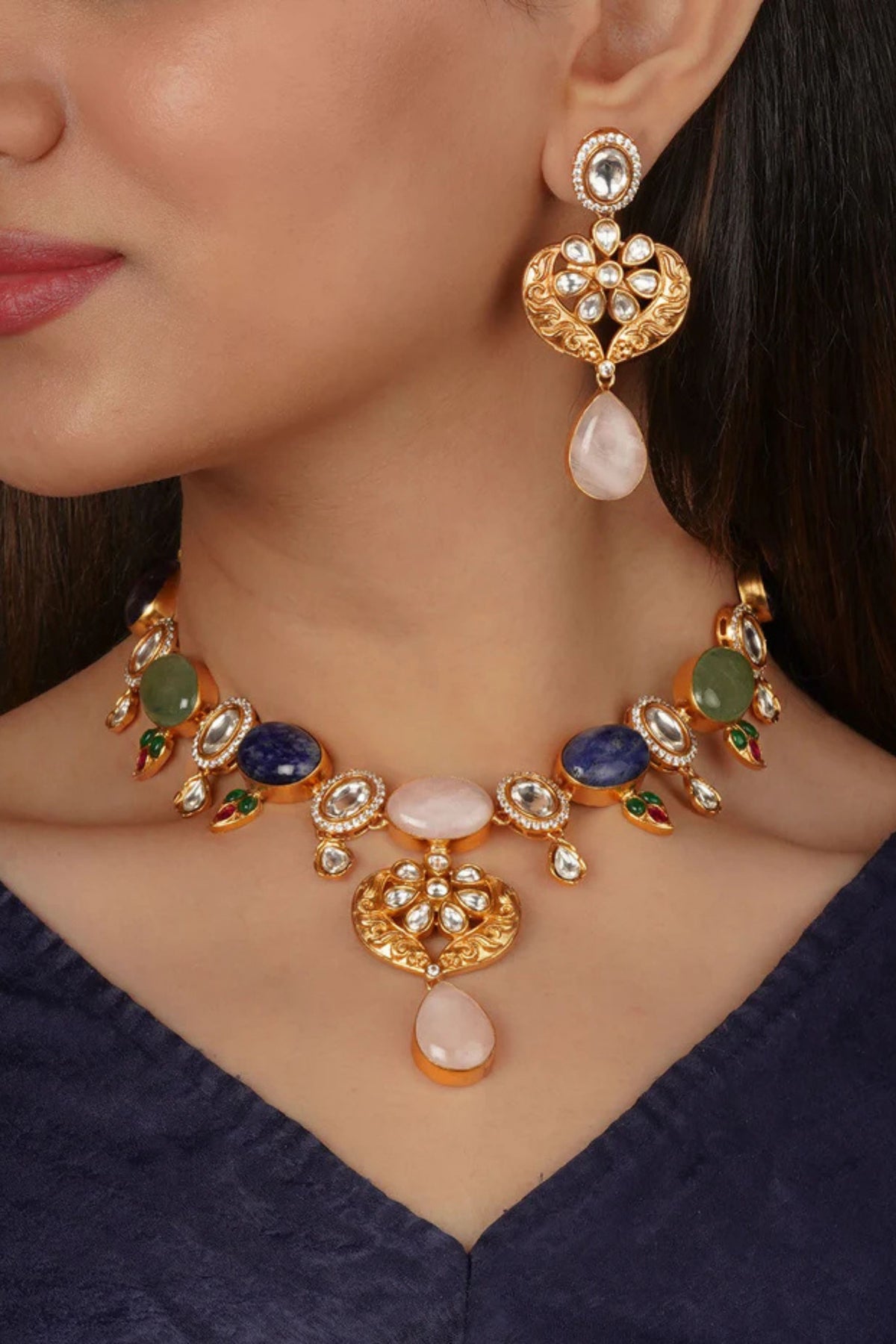 Multicolor Contemporary Necklace Set