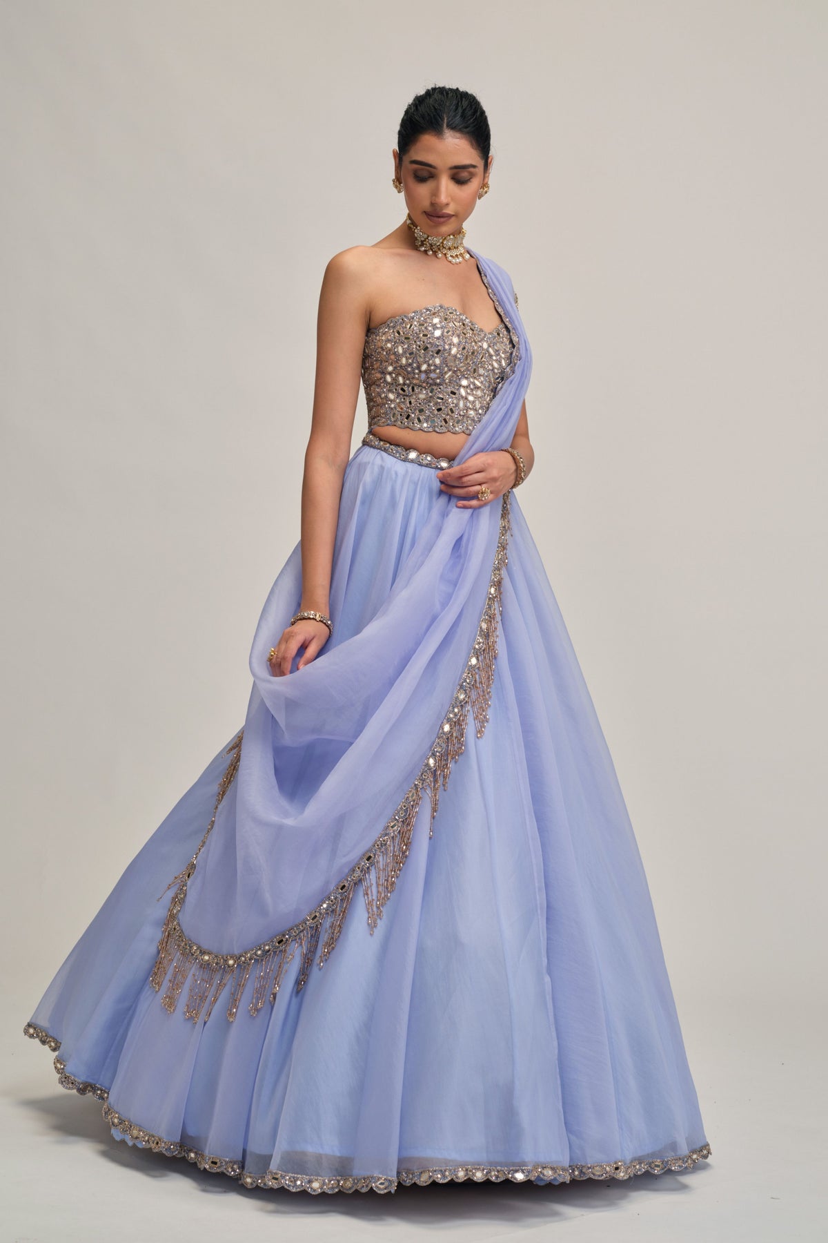 Dew Organza Lehenga Set