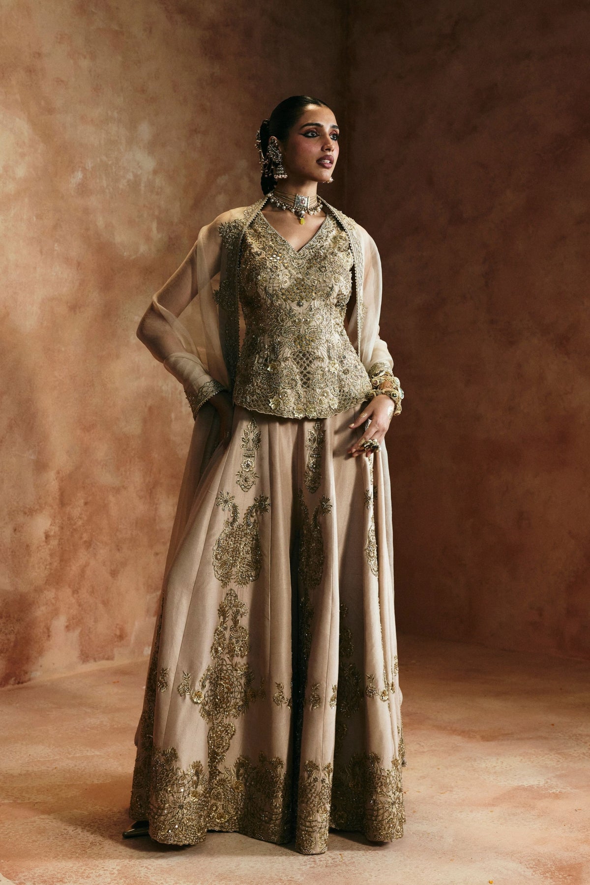 Ivory Sindh Sharara Set